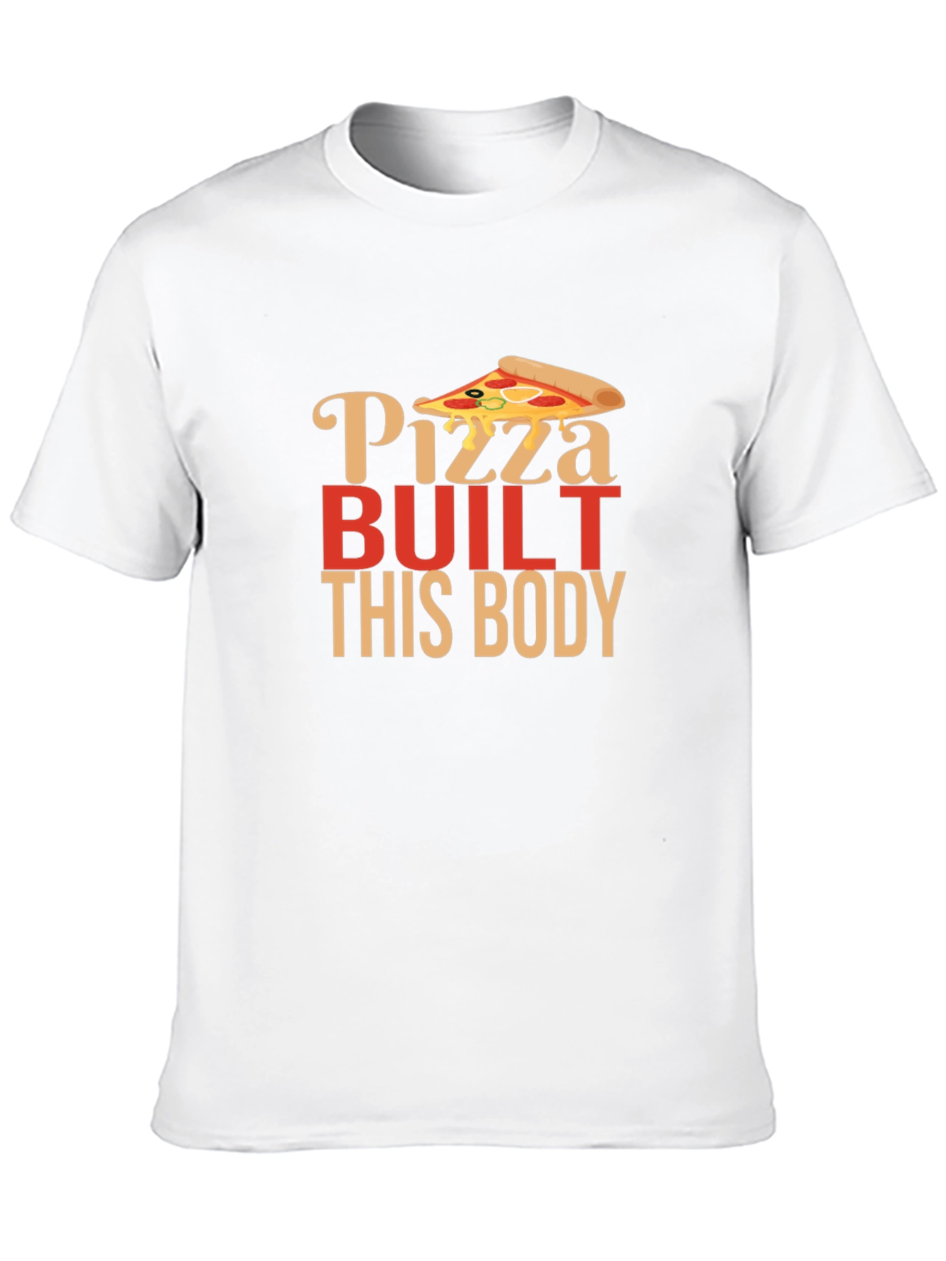 Black Pizza Built This Body Funny Graphic Tee view 10