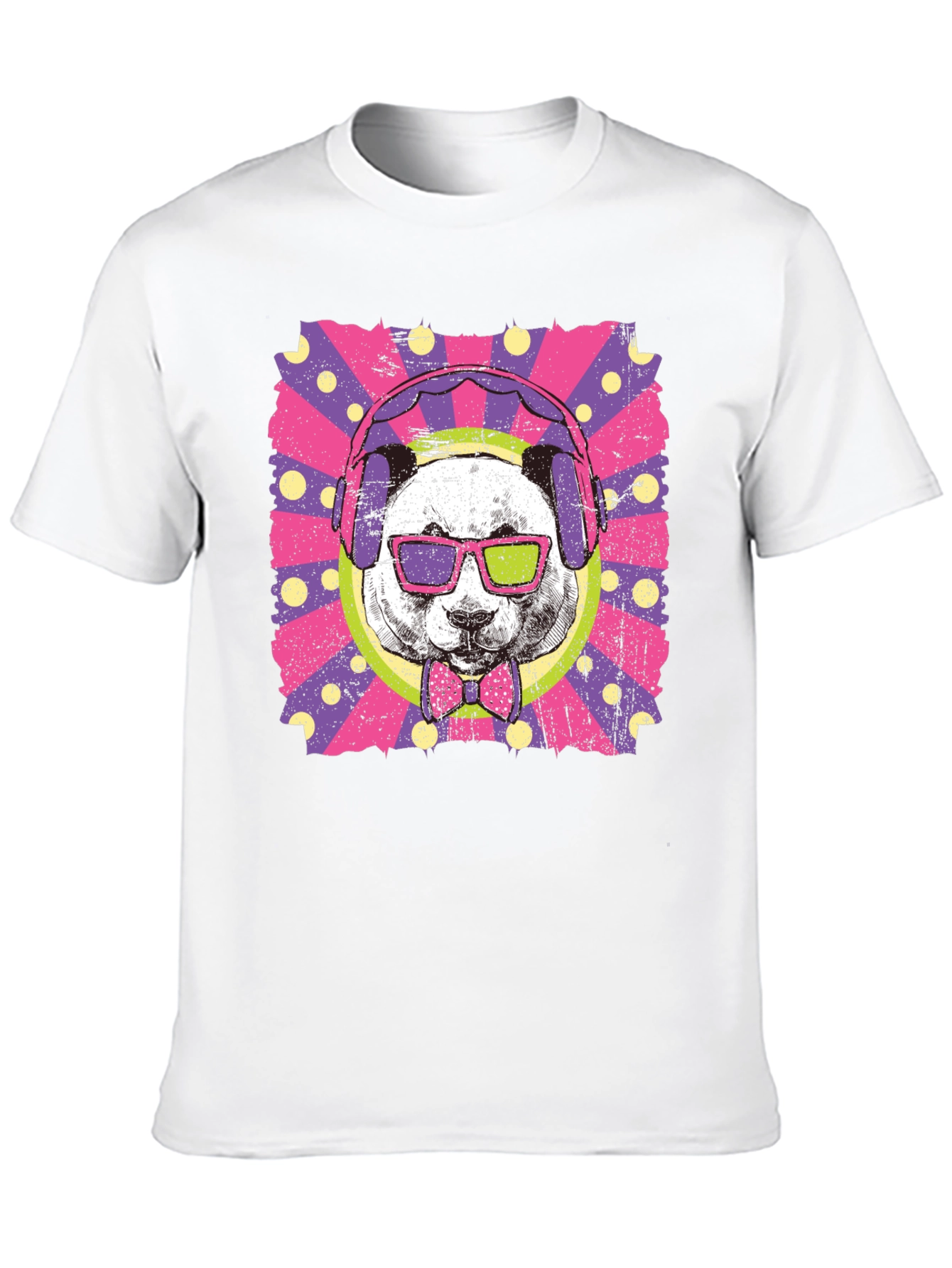 Black Cool Panda Graphic Tee view 10