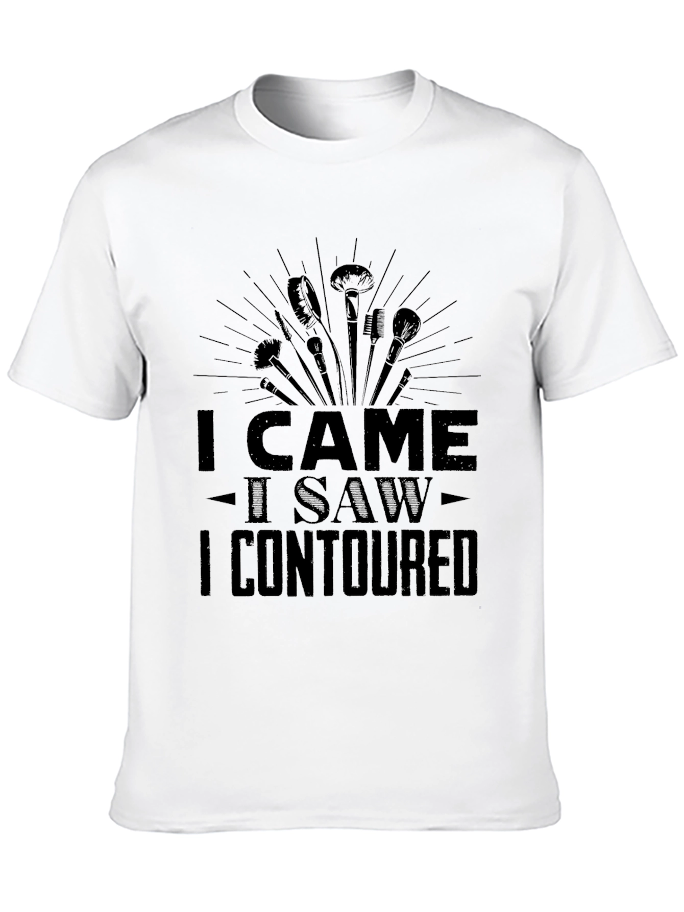 Black I Came I Saw I Contoured Black Graphic Tee view 10