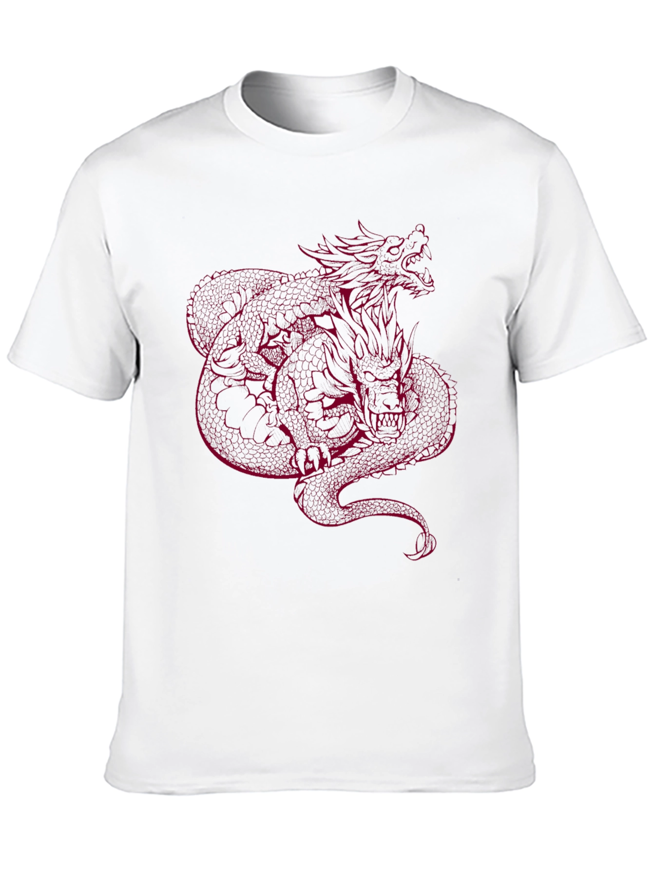 Black Dragon Graphic Tee - Red Print on Black view 10