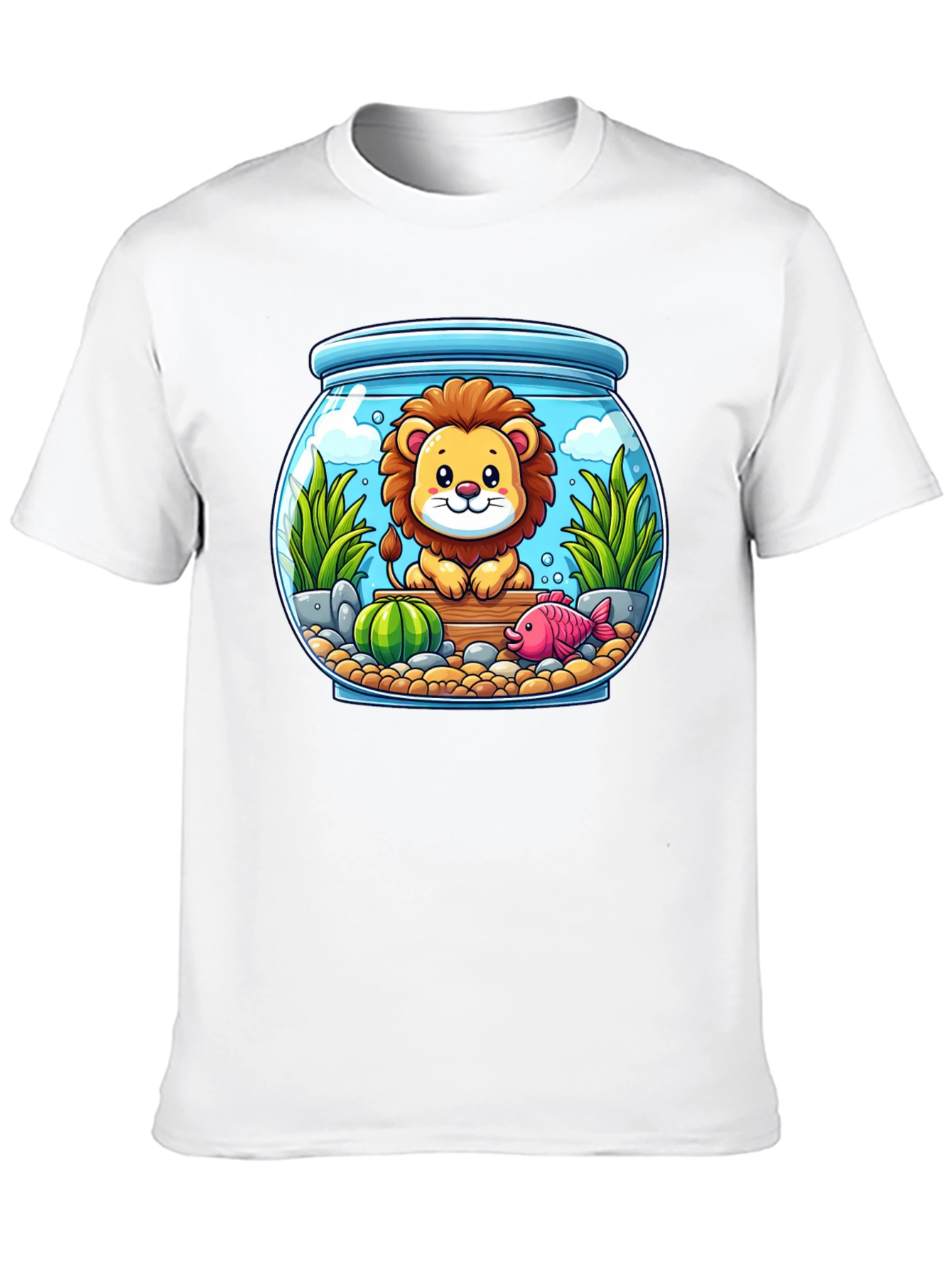 Black Lion in Fishbowl Graphic Tee view 10