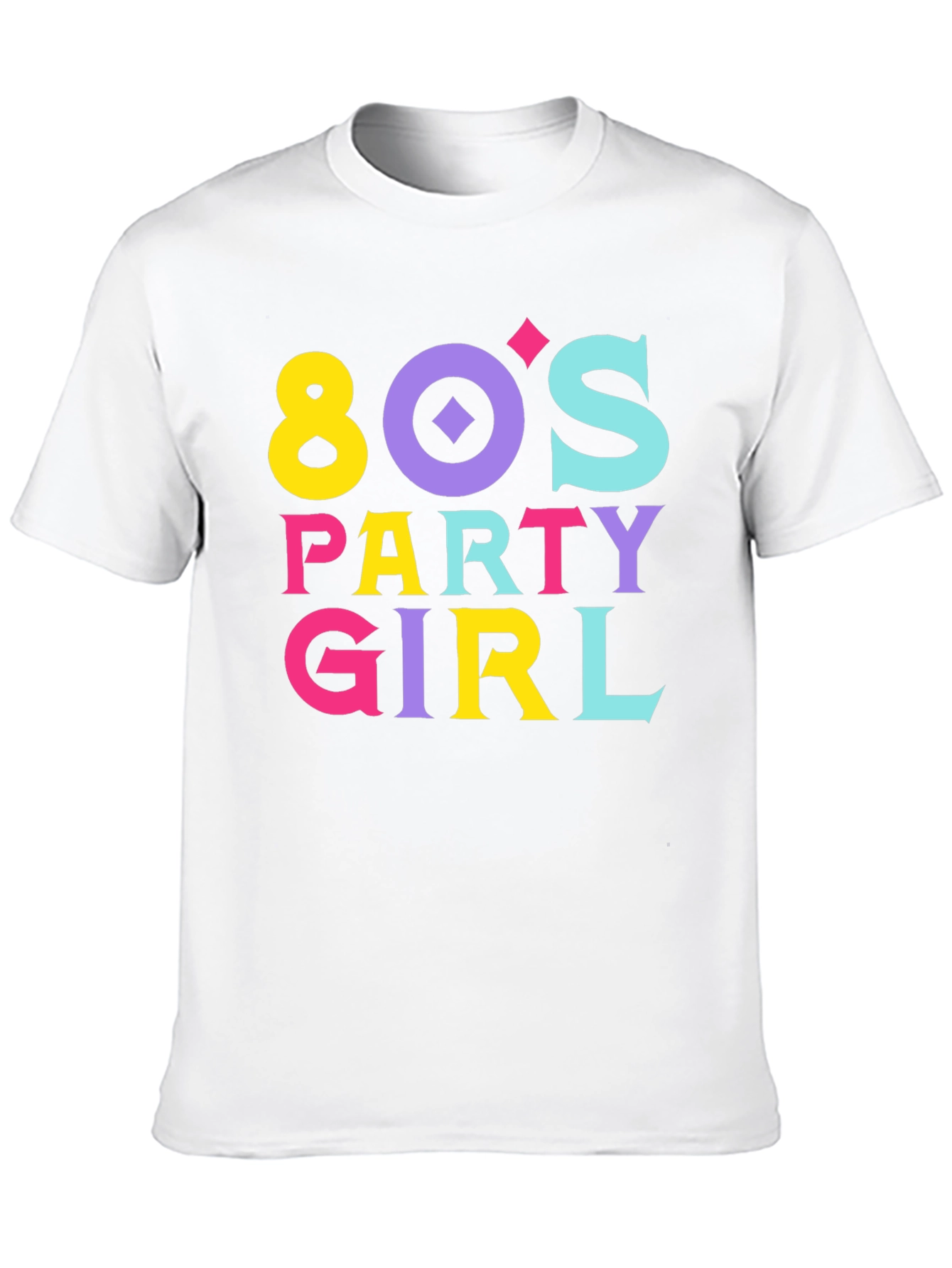 Black 80's Party Girl Graphic Tee view 10