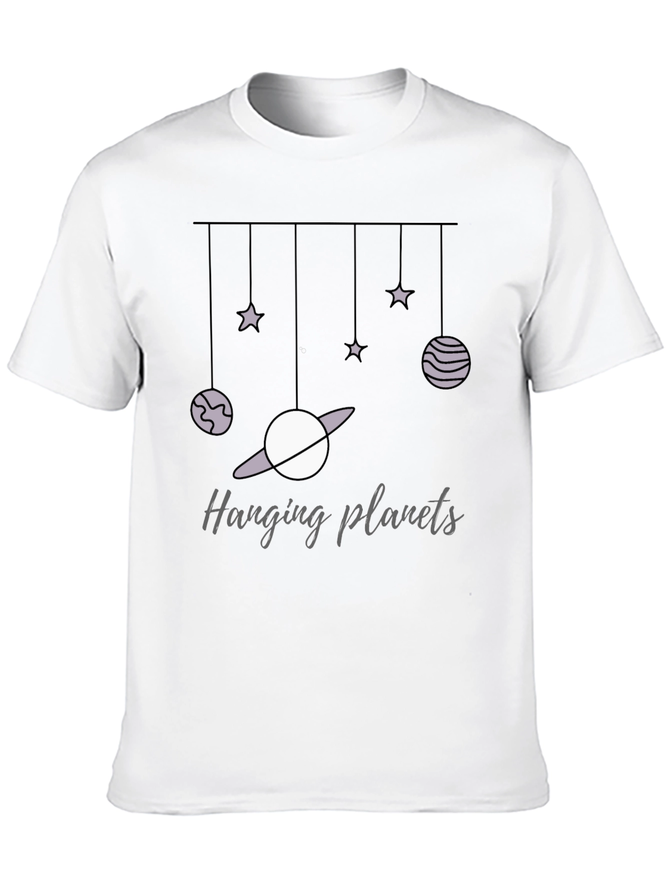 Black Hanging Planets Graphic Tee - Stylish Comfort view 10