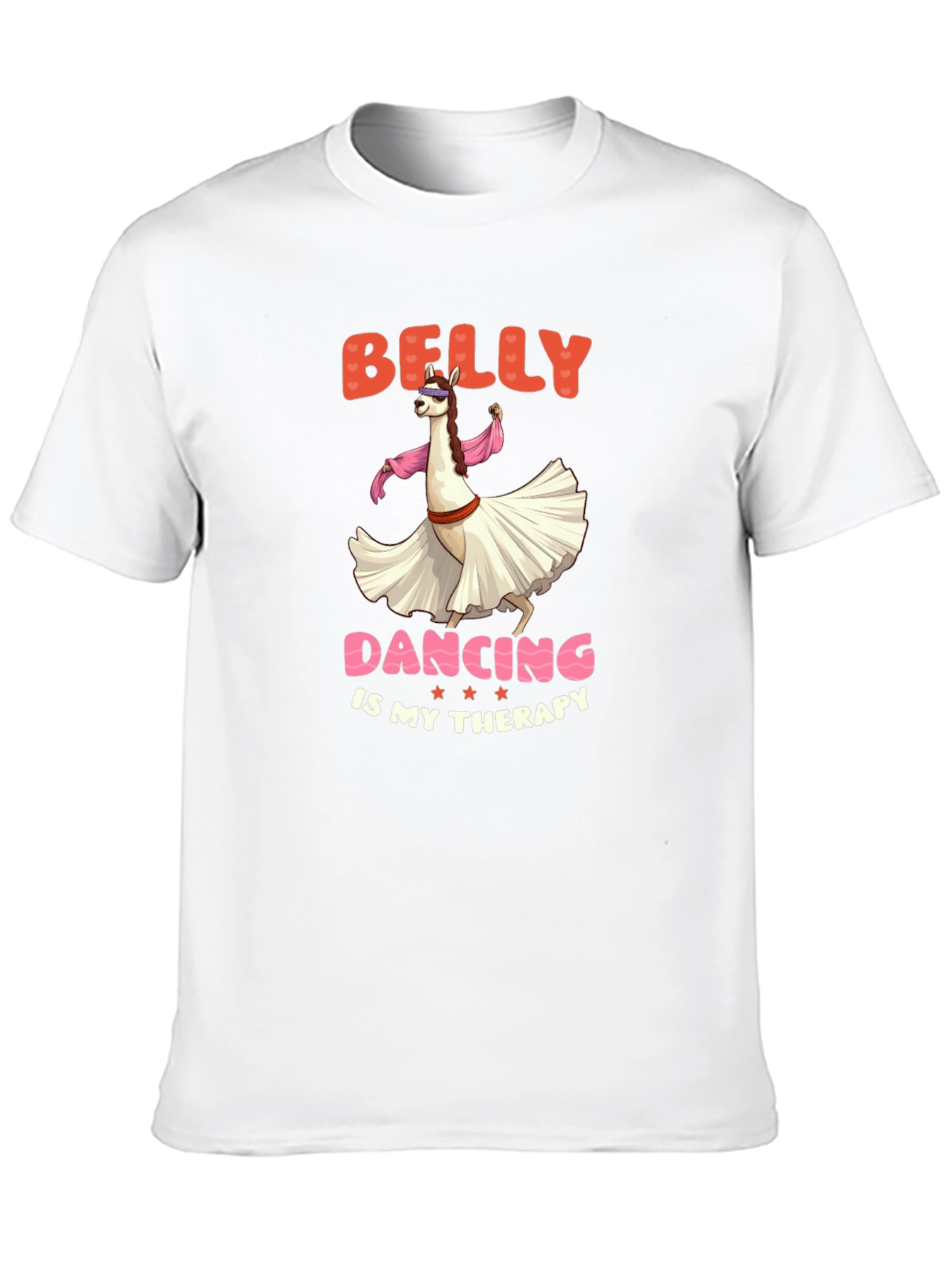 Black Belly Dancing Llama T-Shirt - Therapy Tee view 10