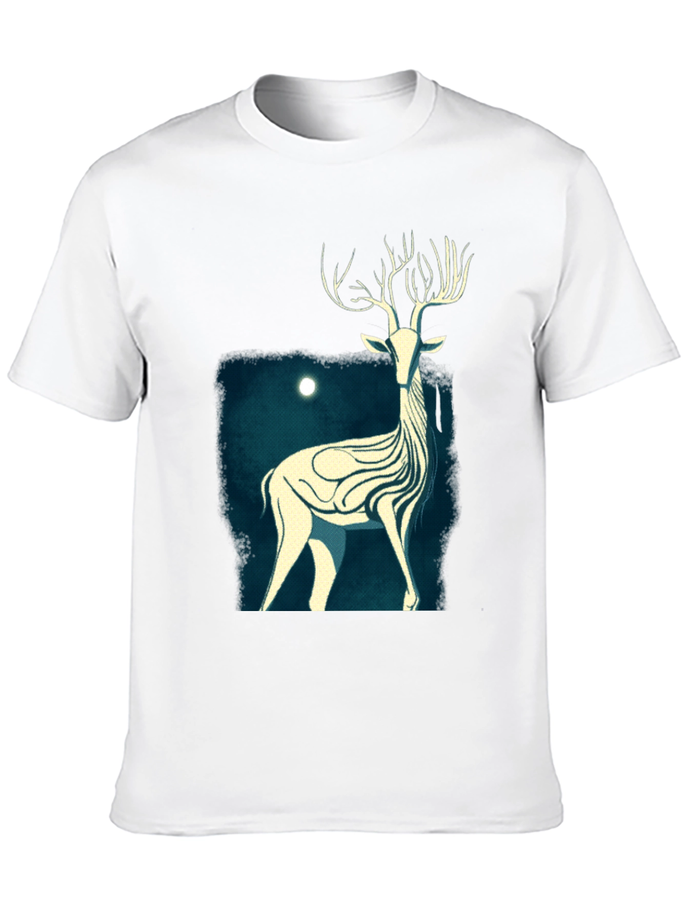 Black Mystic Stag Graphic Tee - Black Cotton T-Shirt view 10