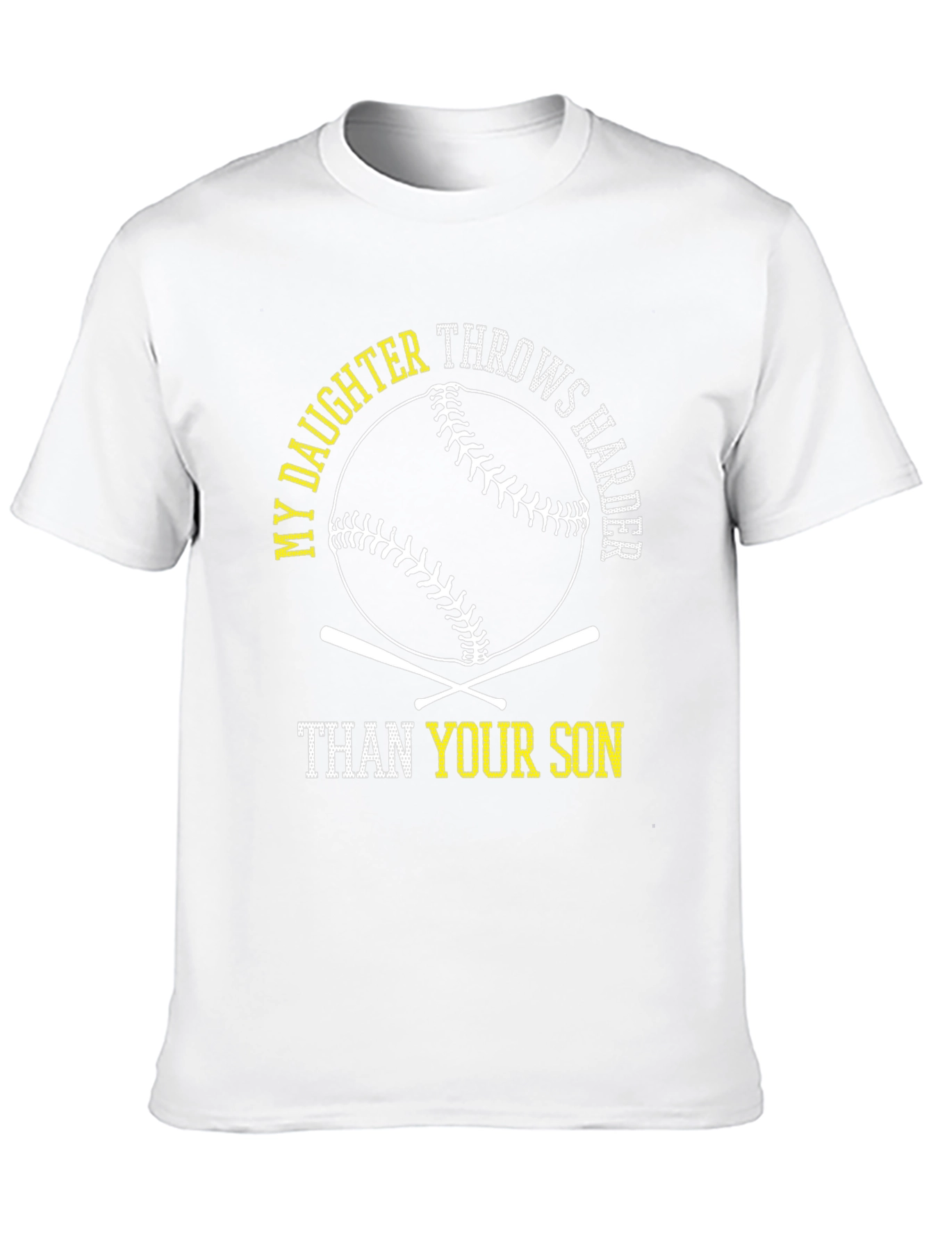 Black My Daughter Throws Harder Baseball T-Shirt view 10
