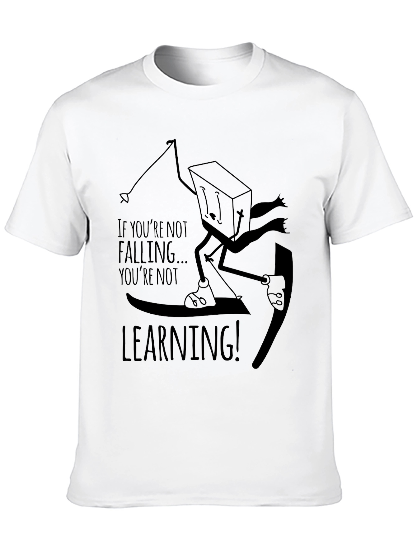 Black Funny 'Falling' T-Shirt view 10