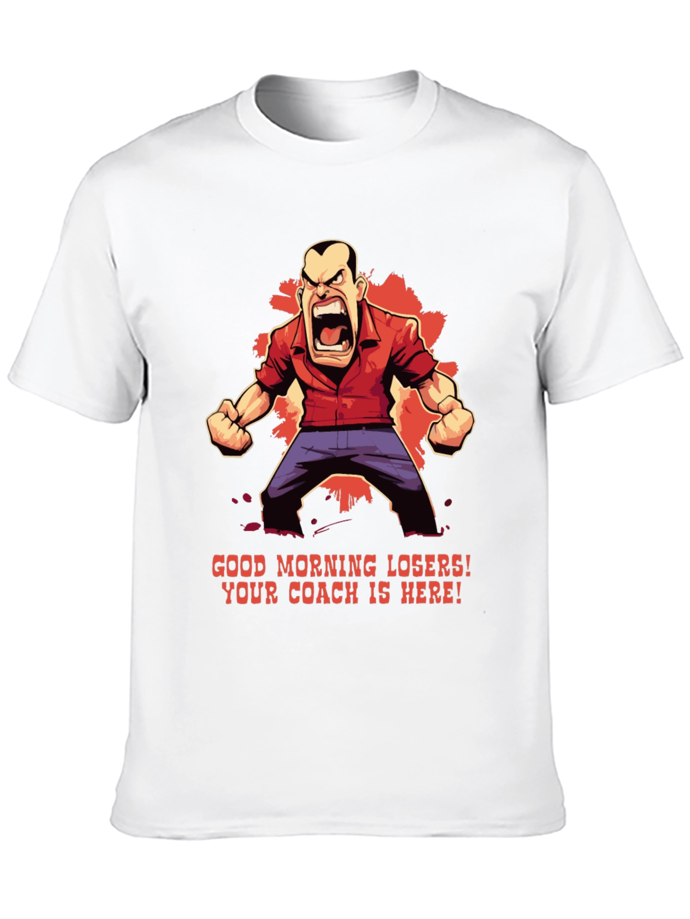 Black Good Morning Losers Coach T-Shirt view 10