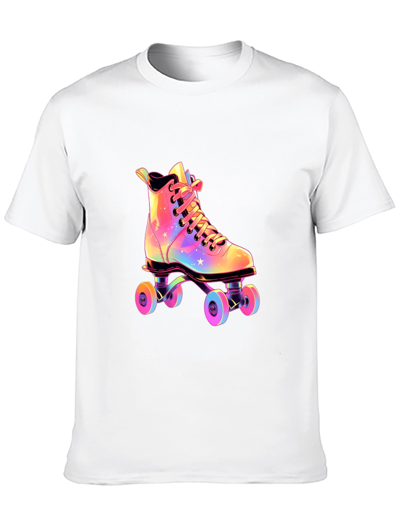 Black Retro Roller Skate T-Shirt view 10