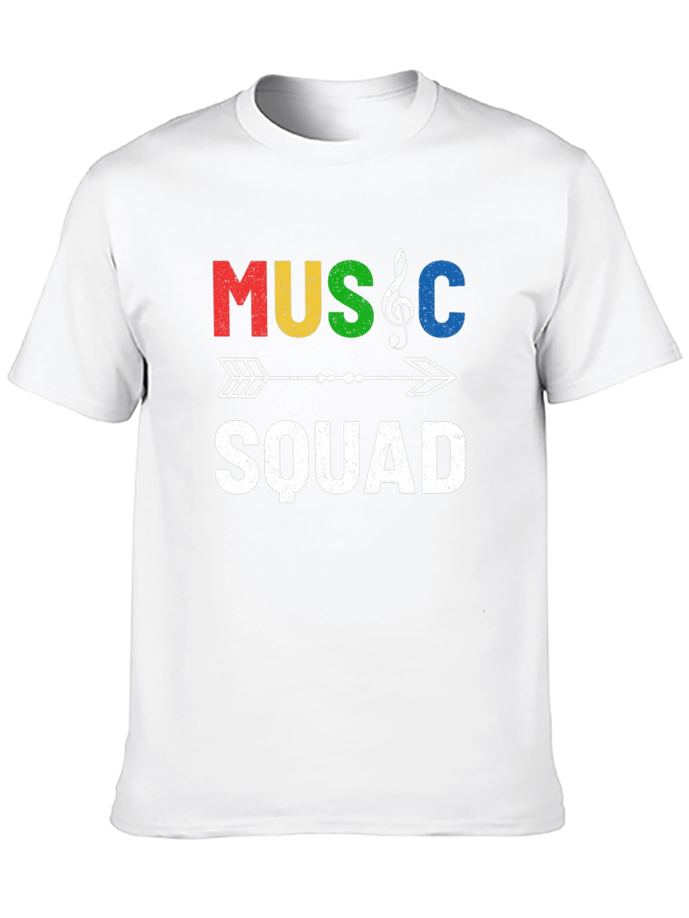 Black Music Squad Graphic T-Shirt - Crew Neck Tee view 10