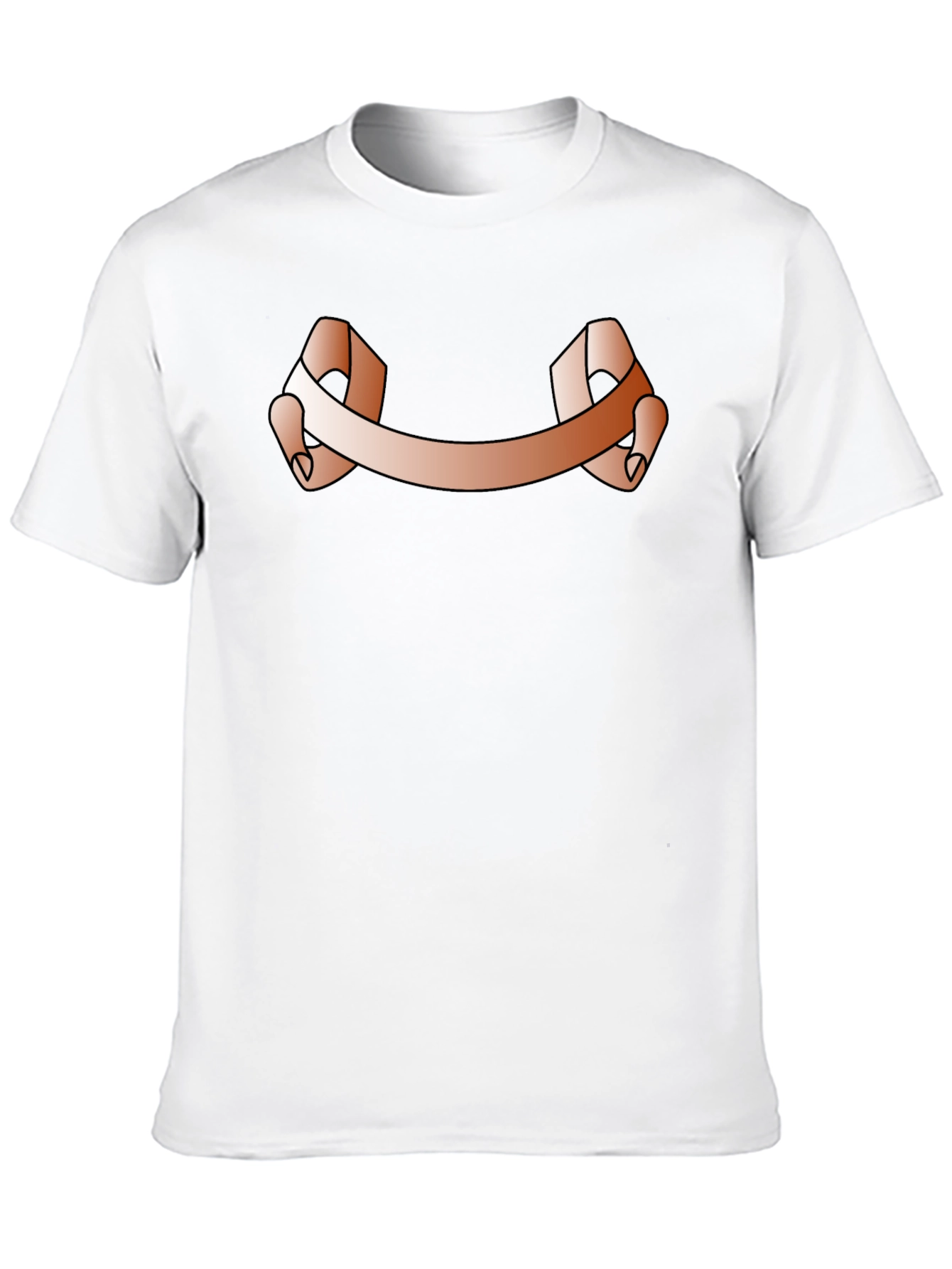 Black Men's Black T-Shirt with Ribbon Graphic view 10