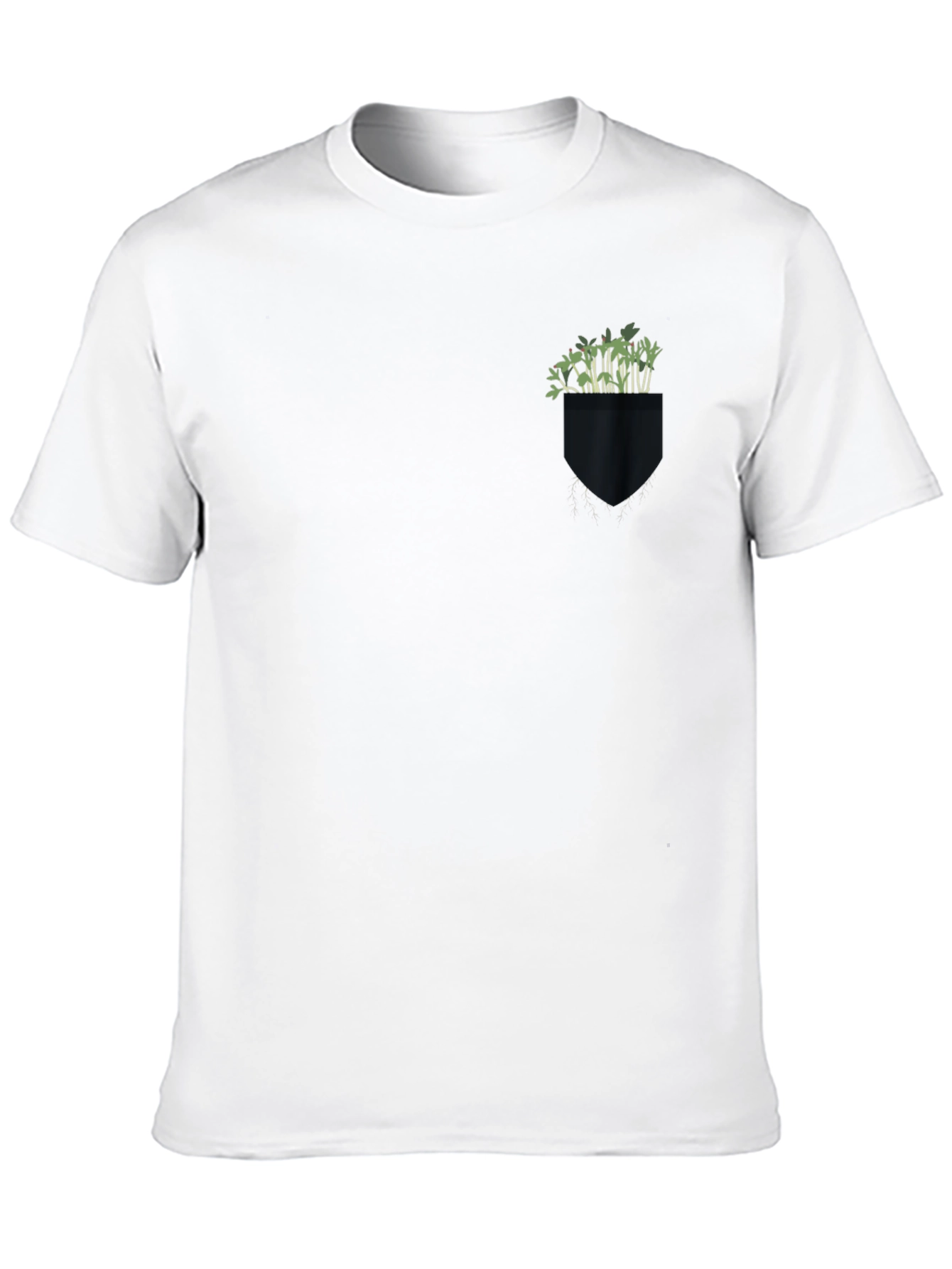 Black Pocket Sprouts Graphic Tee - Black Cotton Comfort view 10
