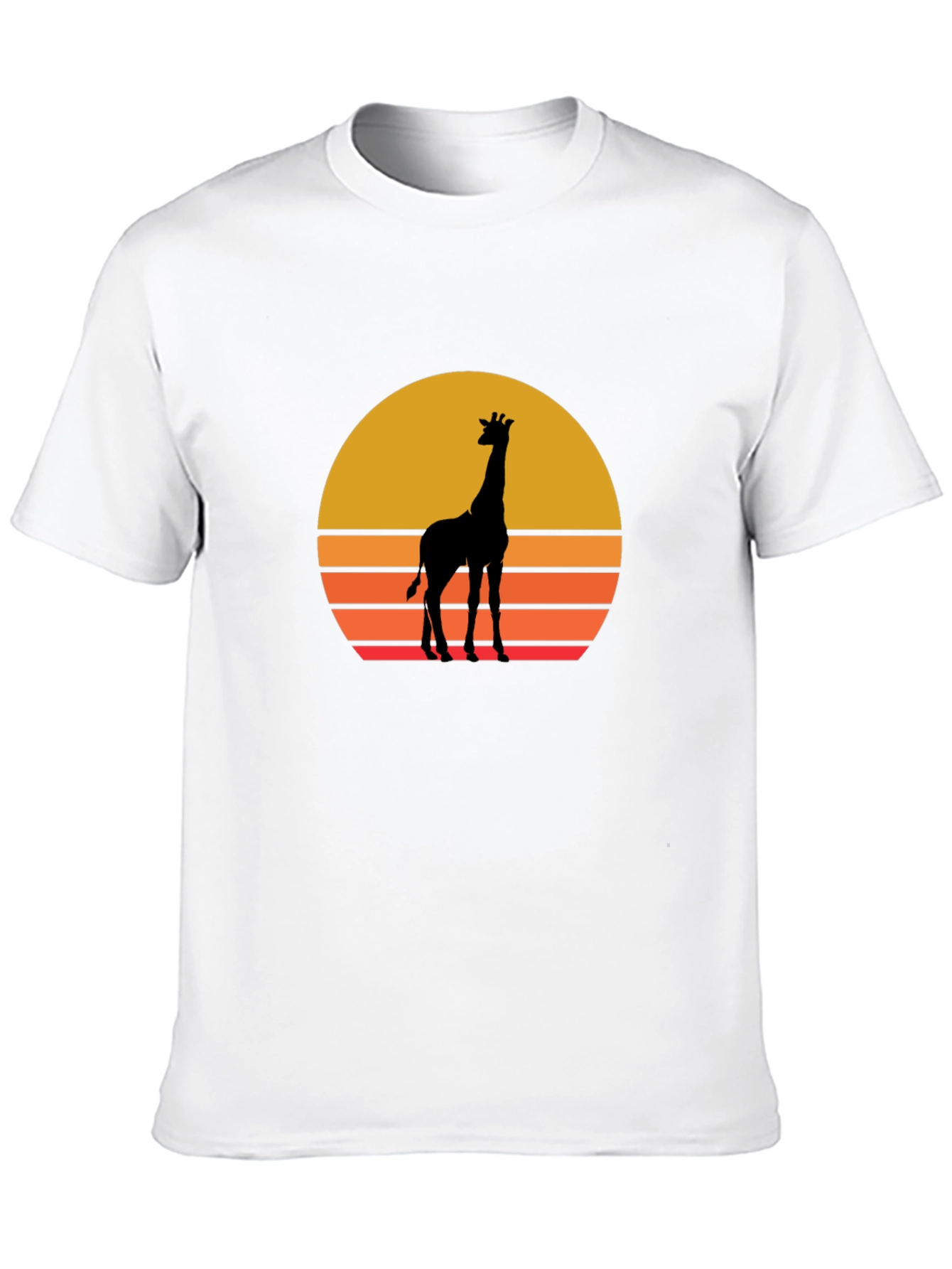 Black Giraffe Sunset T-Shirt - Unique Graphic Tee view 10