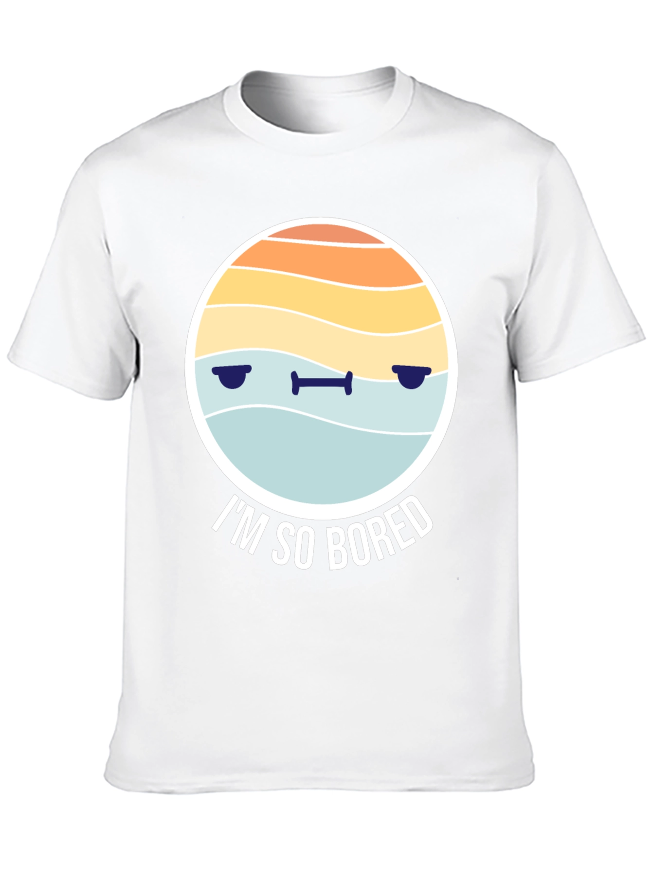 Black Bored Emoji Graphic T-Shirt - Unisex Black Tee view 10