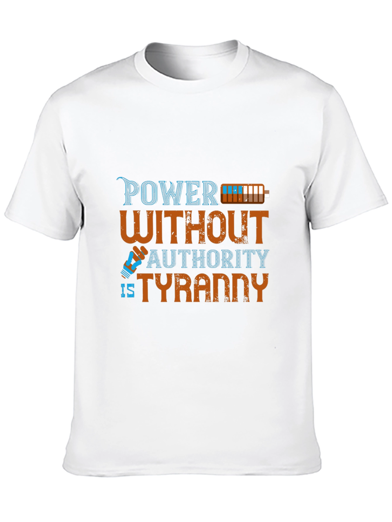 Black Power Without Authority T-Shirt - Tyranny view 10