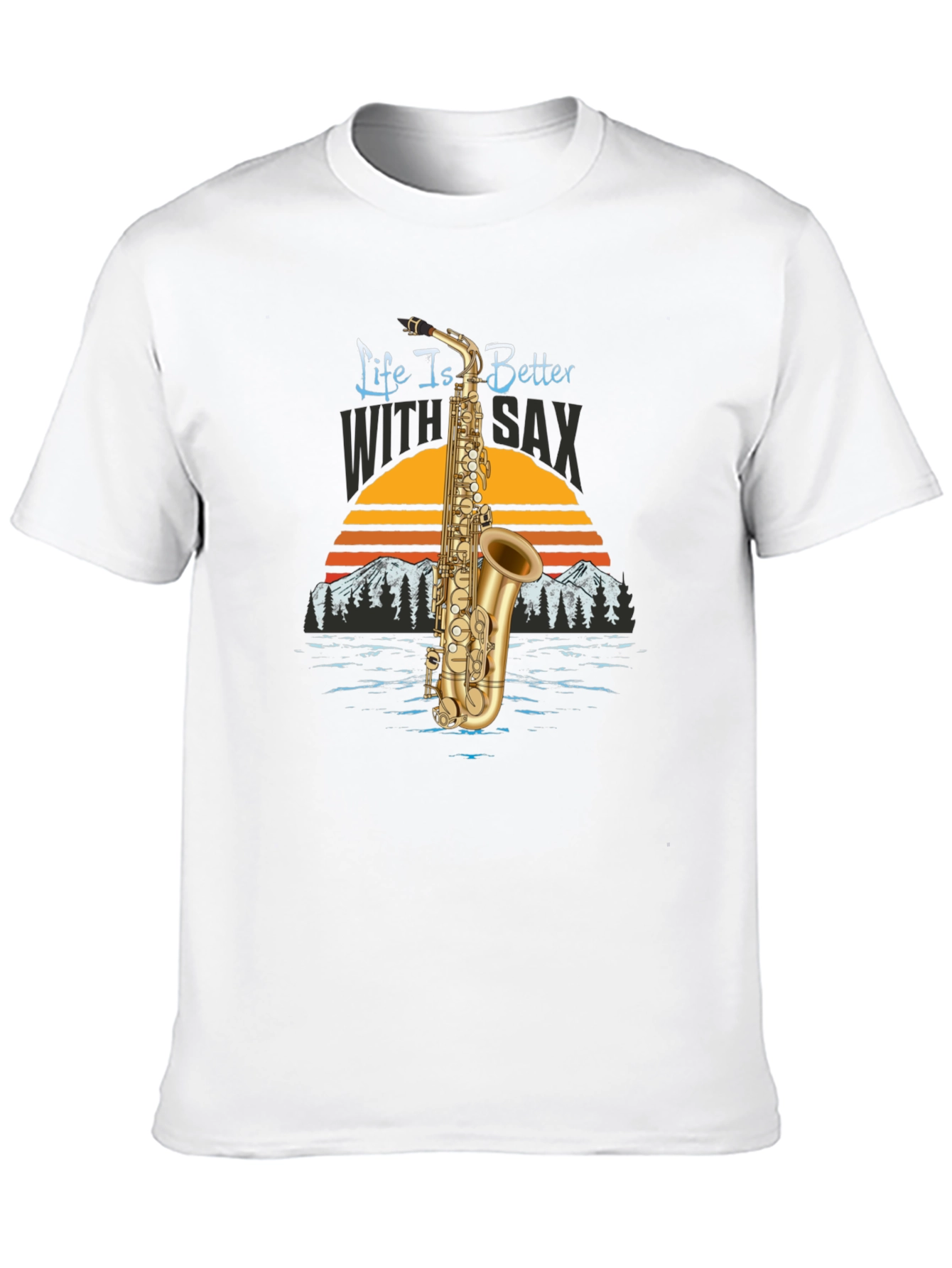 Black Life is Better with Sax Black T-Shirt view 10