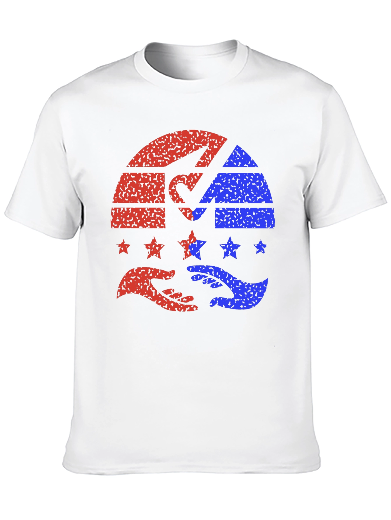 Black Patriotic Hands Helping Stars T-Shirt view 10
