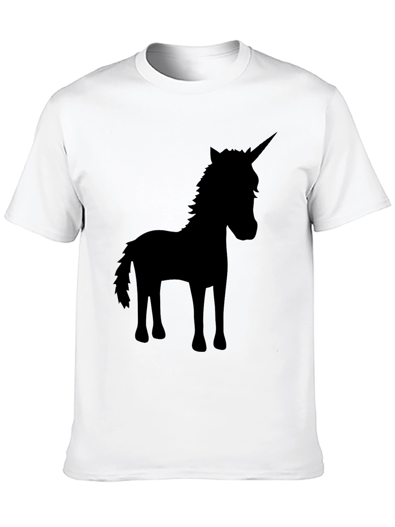 Black Unicorn Silhouette Black T-Shirt view 10