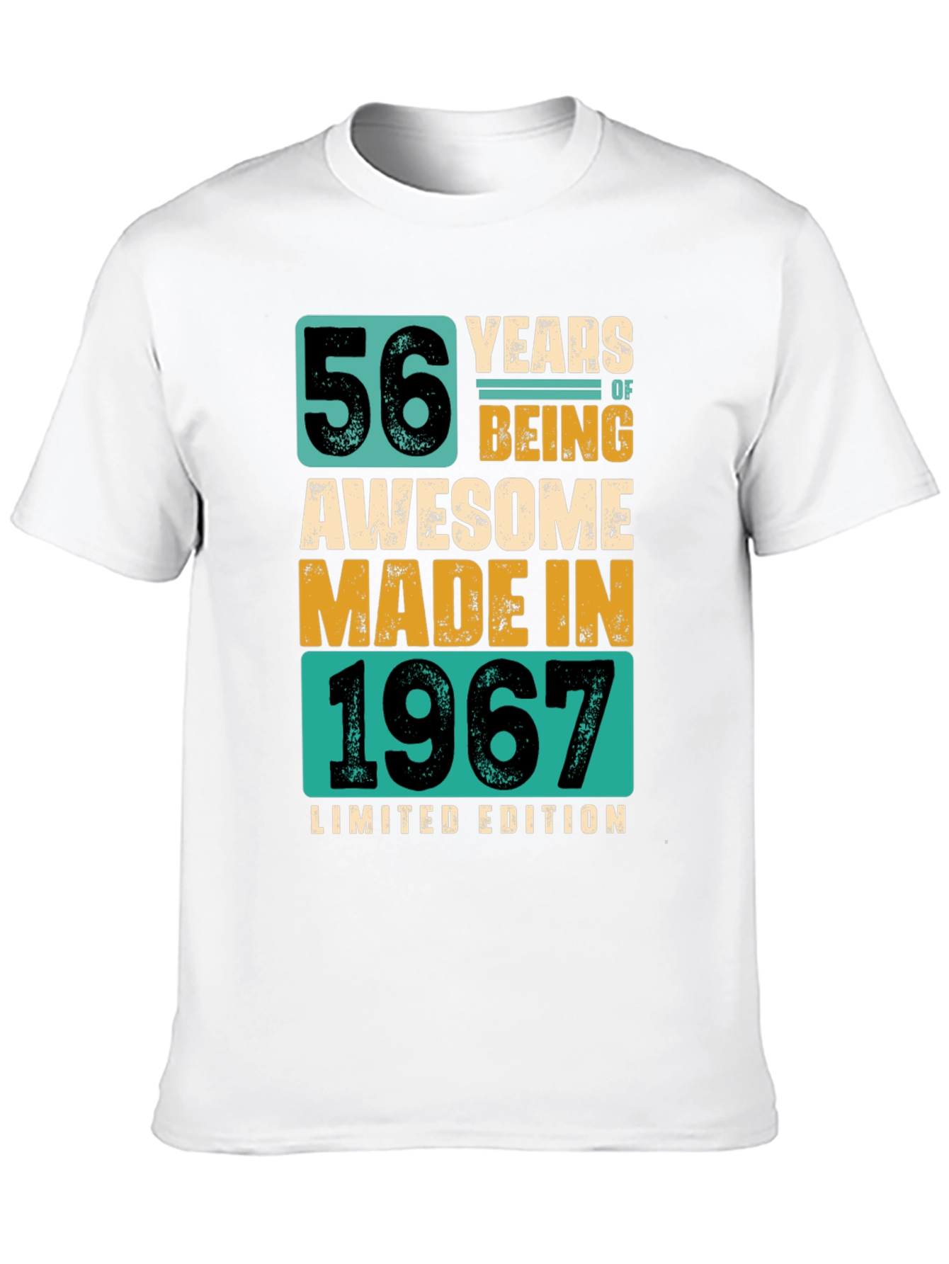 Black 56 Years Awesome 1967 Limited Edition Graphic T-Shirt view 10