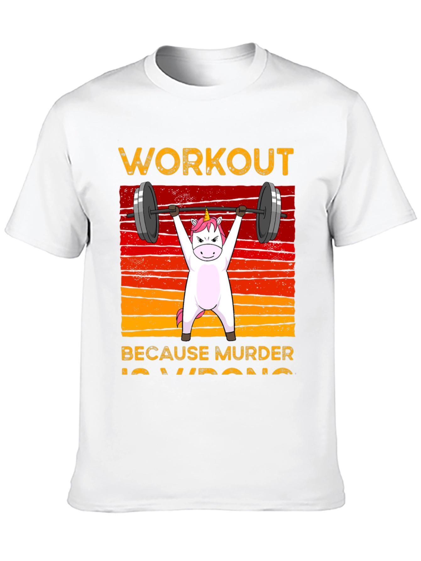 Black Unicorn Workout Black T-Shirt view 10