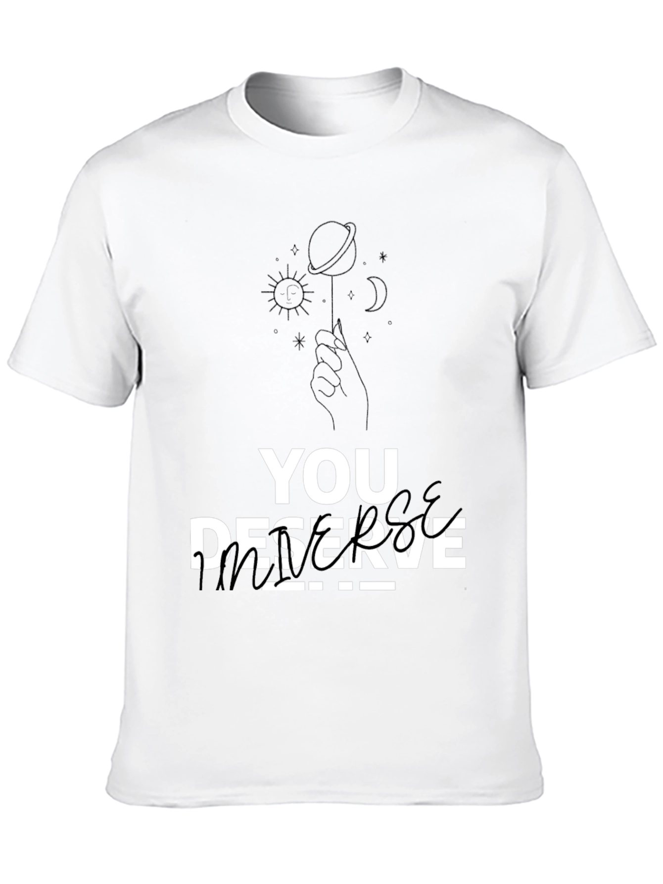 Black You Deserve Peace T-Shirt - Black Graphic Tee view 10