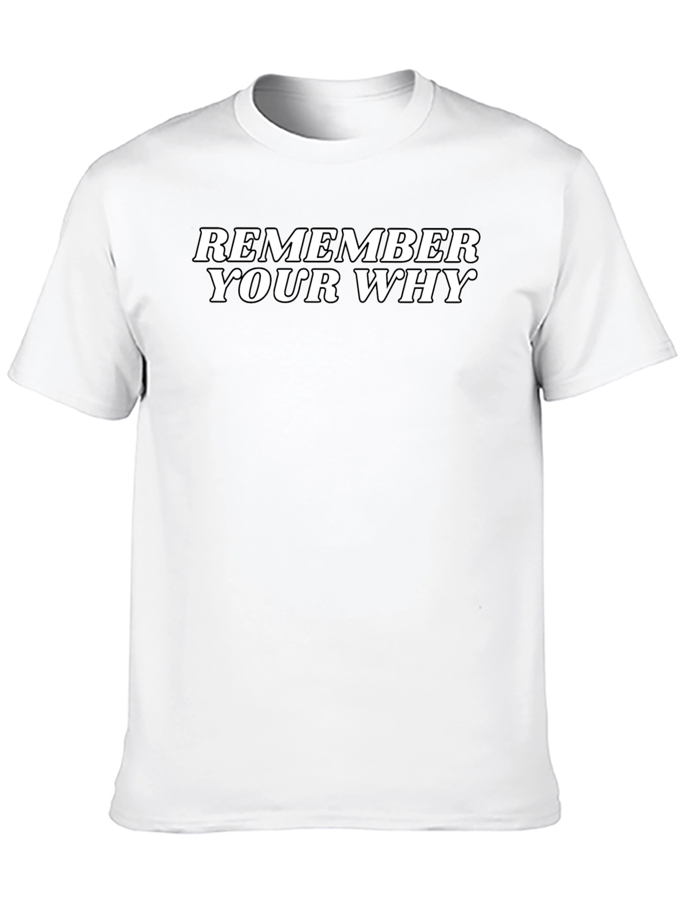 Black Remember Your Why Motivational Black T-Shirt view 10