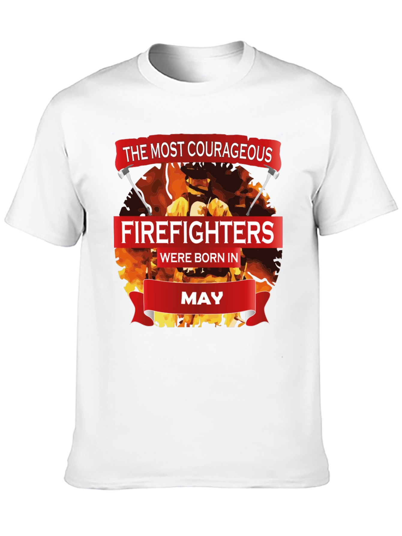 Black Courageous Firefighters Born in May T-Shirt view 10