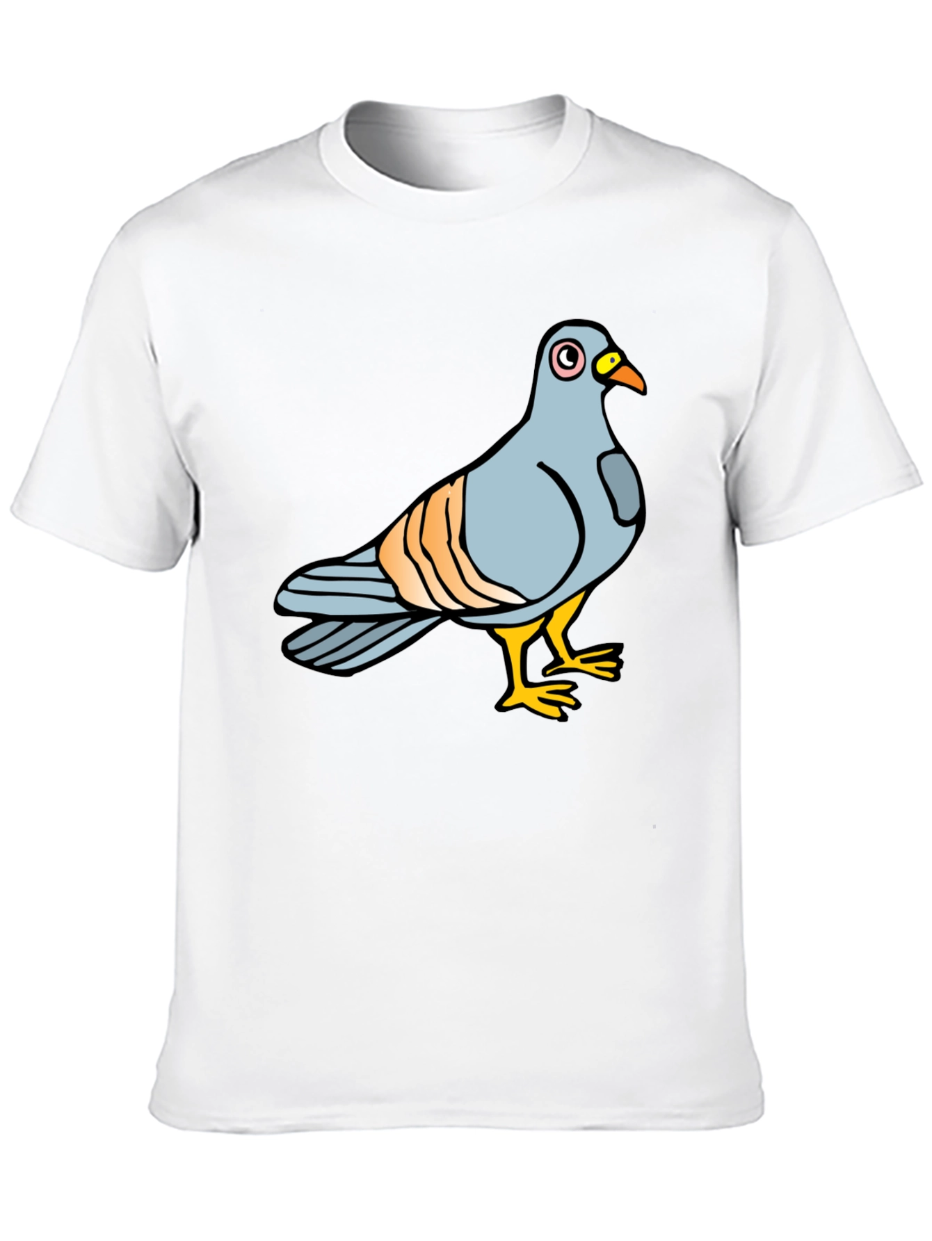 Black Pigeon Graphic Tee - Soft Cotton Black T-Shirt view 10