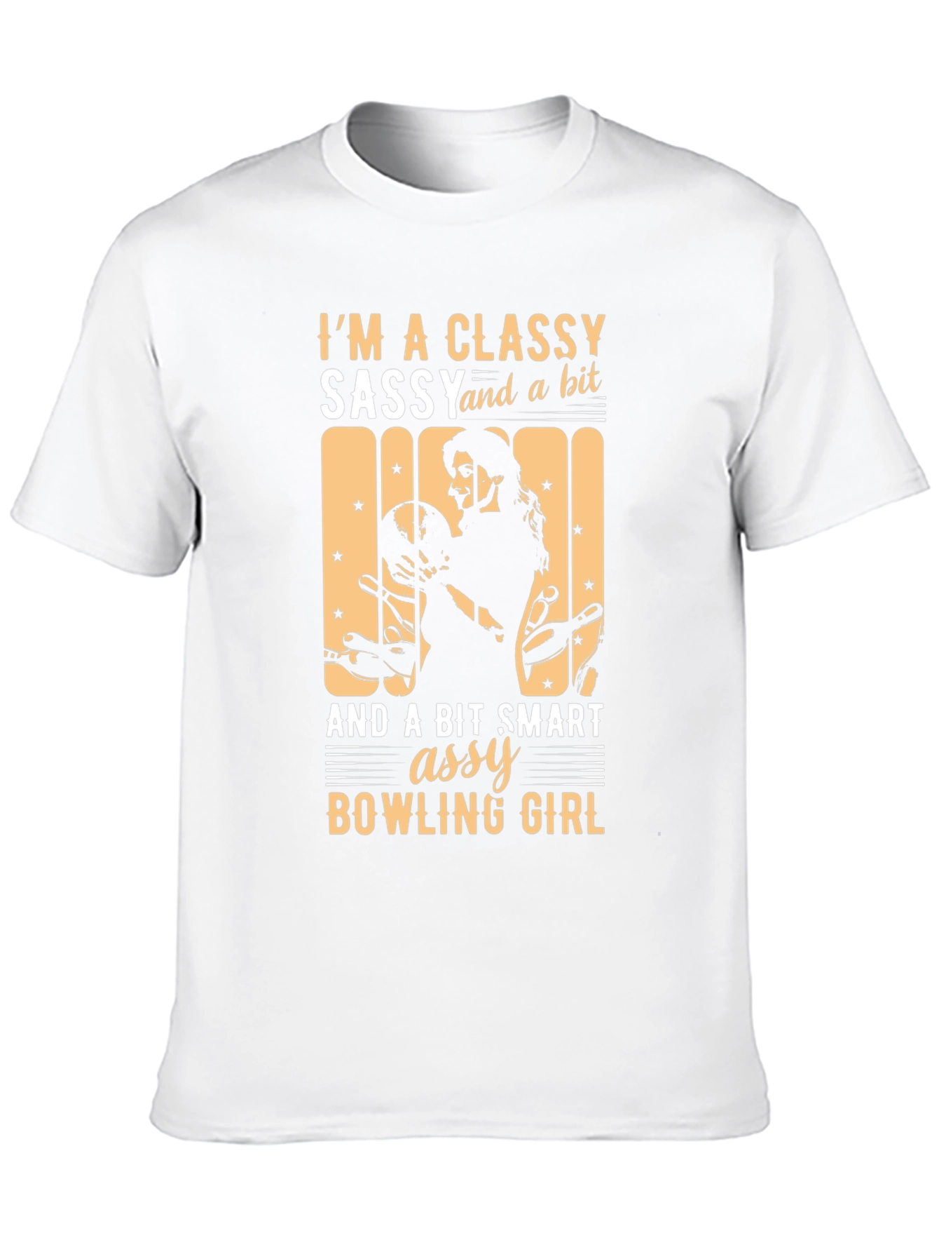Classy Sassy Bowling Girl Black T-Shirt - 10