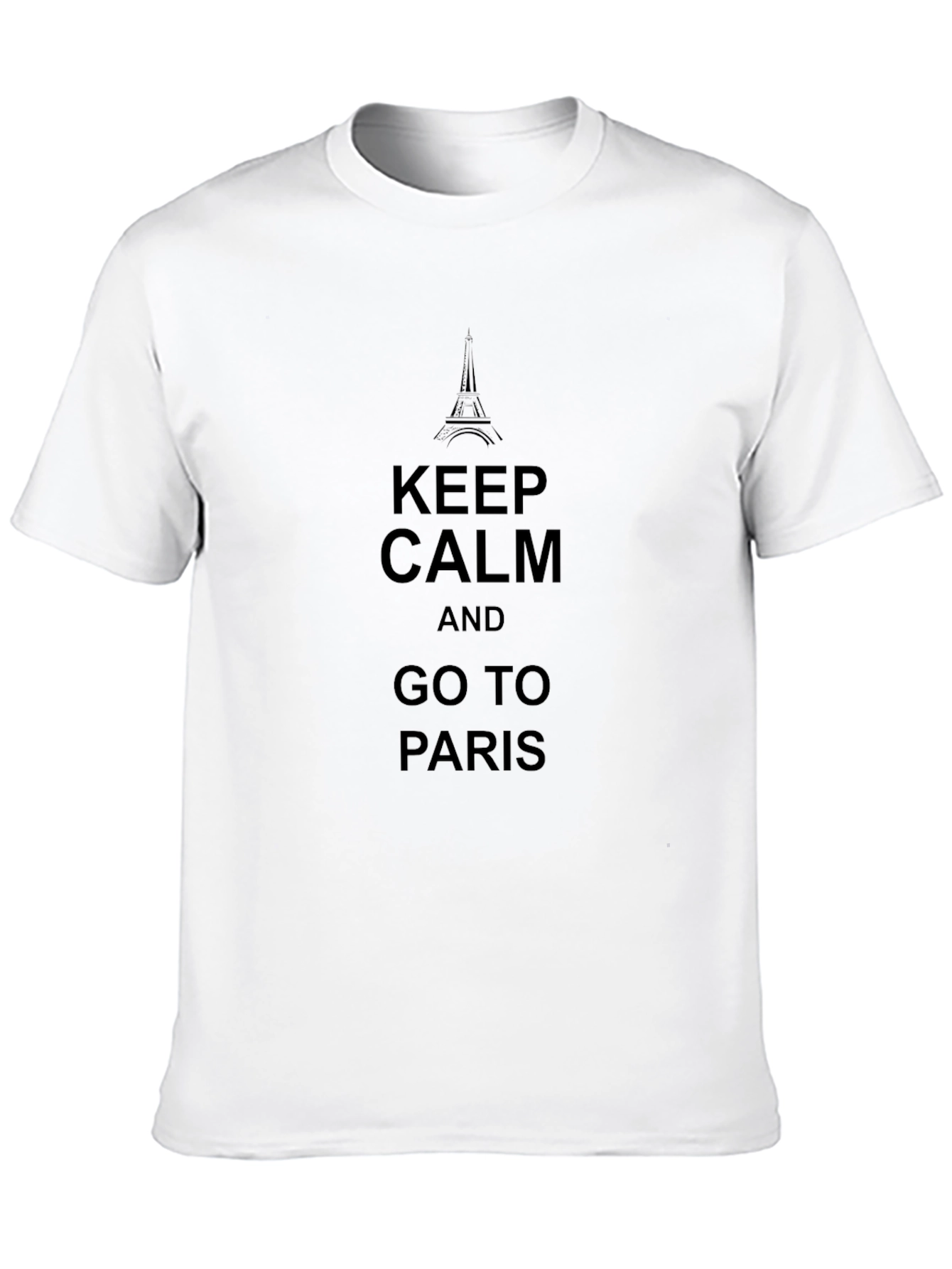 Black Keep Calm and Go To Paris Black T-Shirt view 10