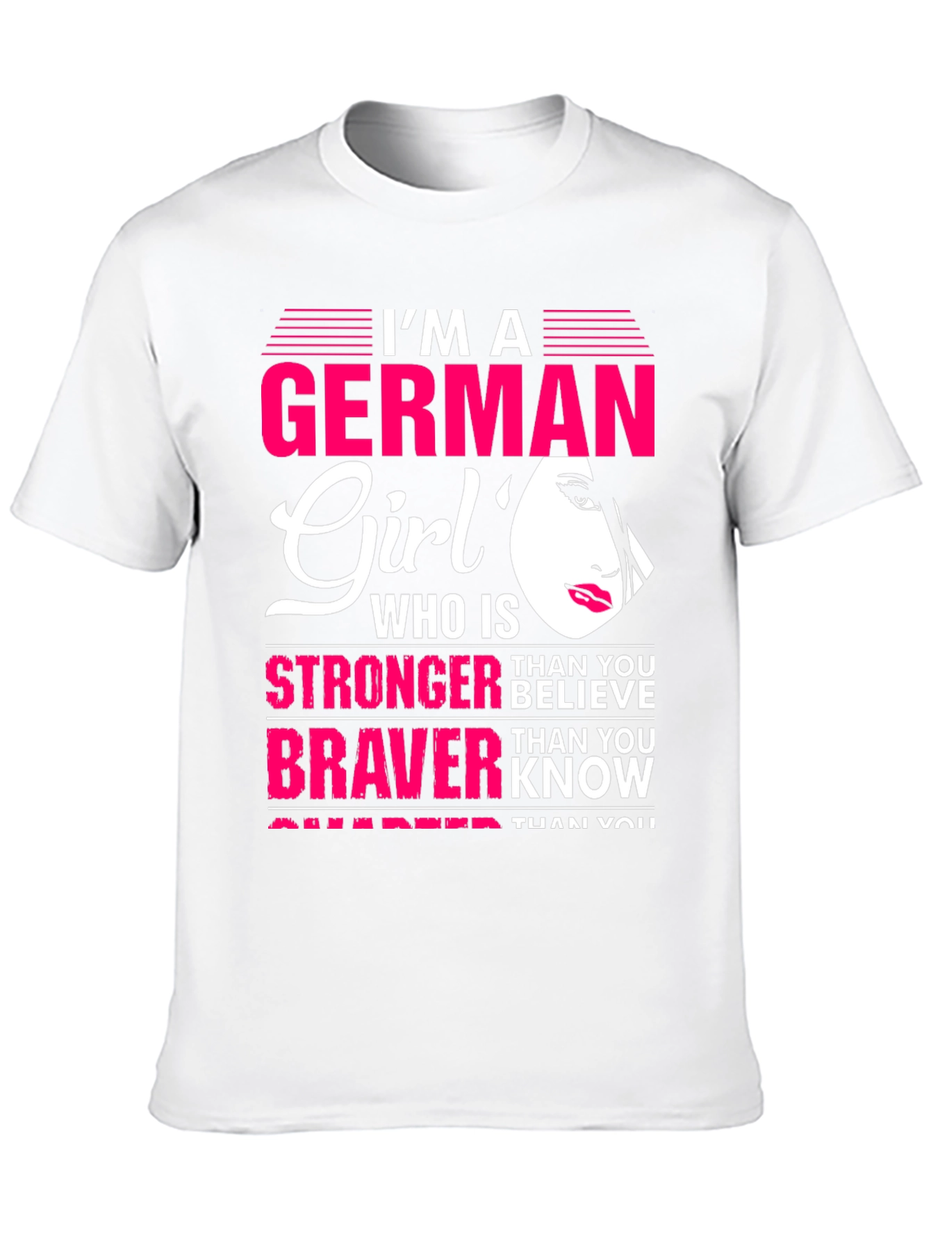 Black German Girl Graphic T-Shirt - Strong, Brave & Smart view 10