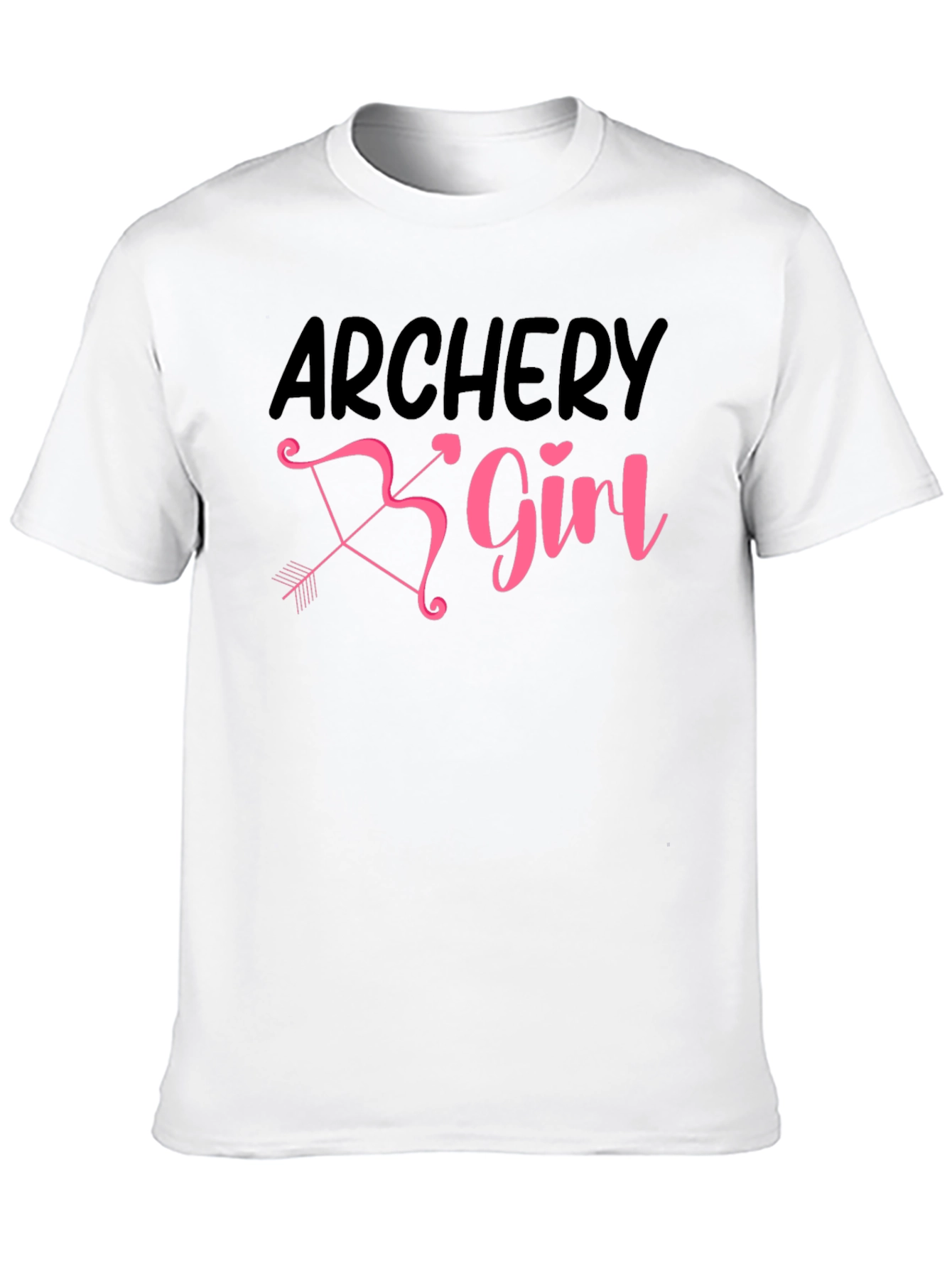 Black Archery Girl Bow Arrow Graphic T-Shirt view 10