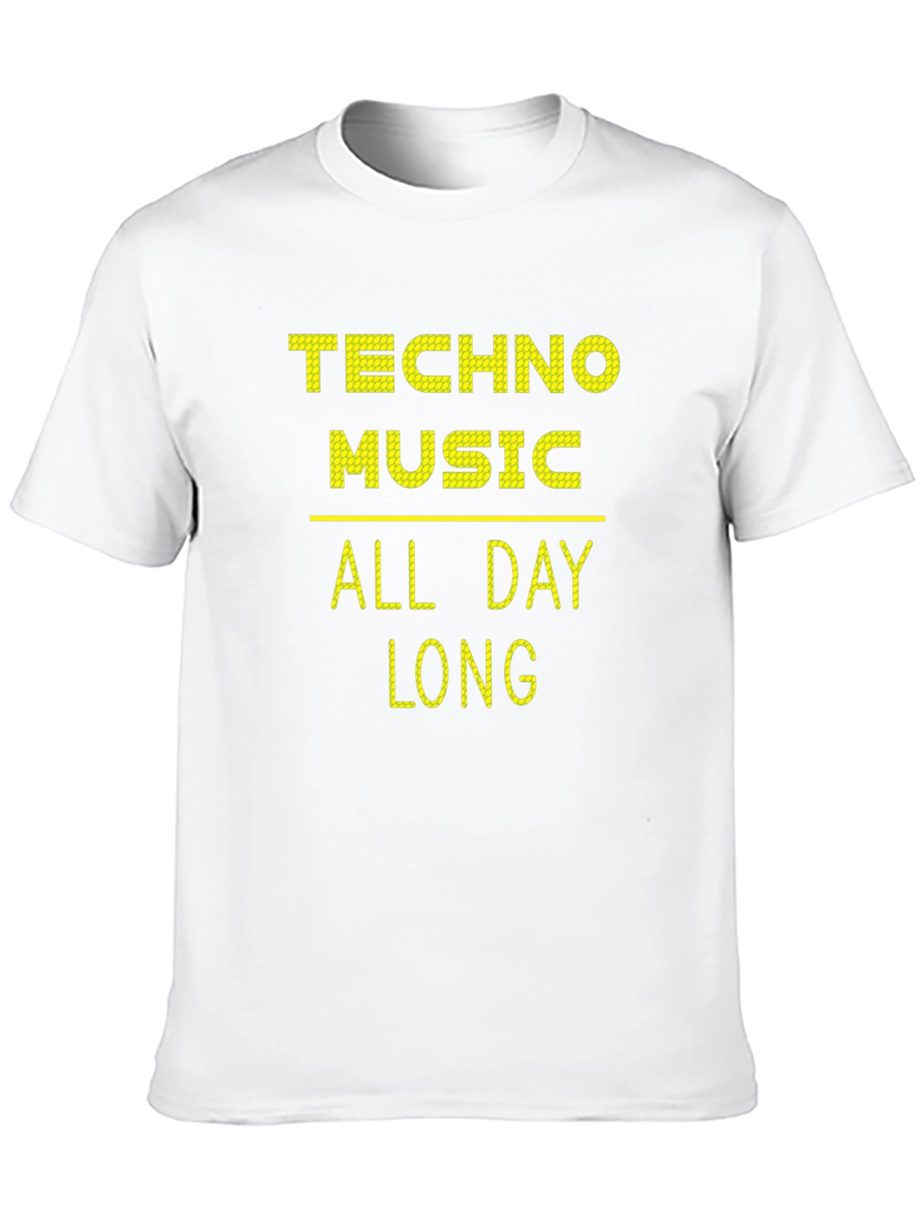 Black Techno Music All Day Long Graphic T-Shirt view 10