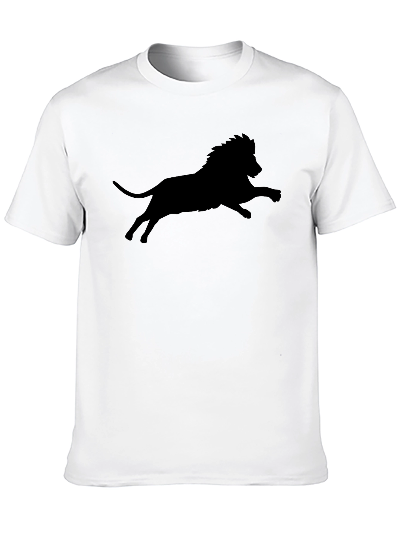 Black Black Lion Silhouette Graphic T-Shirt view 10