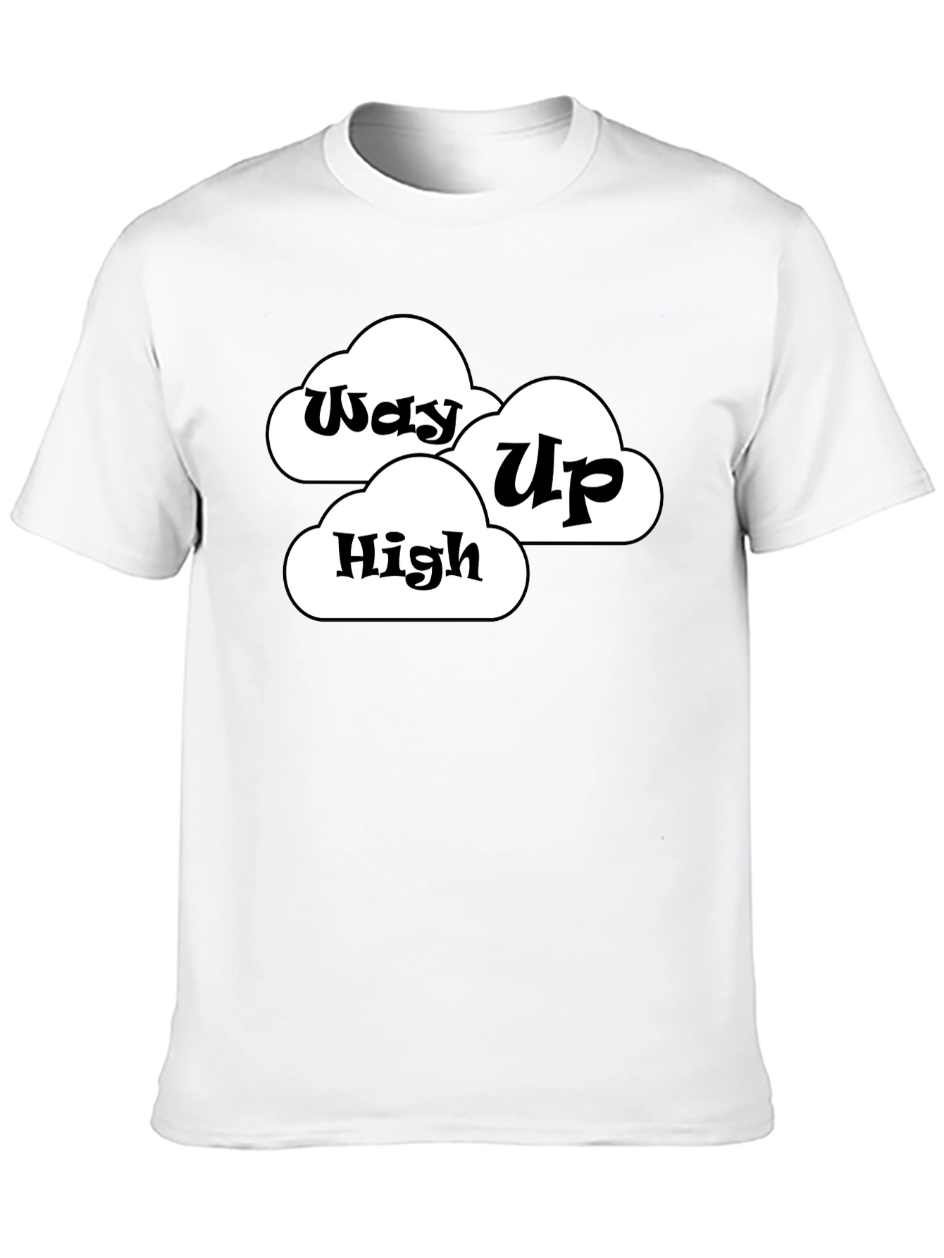 Black Way Up High Cloud T-Shirt - Black Graphic Tee view 10
