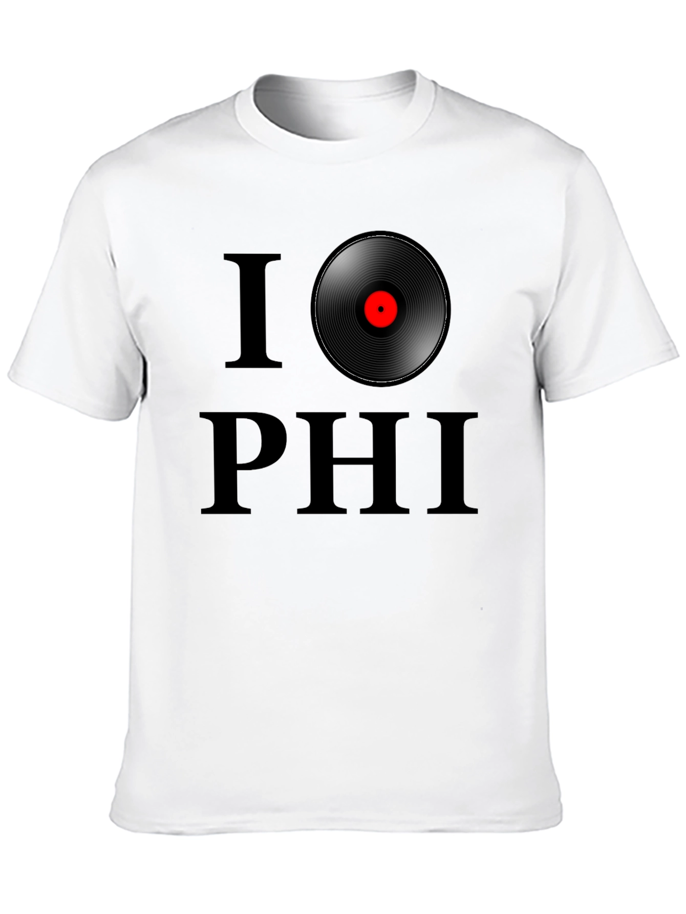 Black I Record Phi T-Shirt - Classic Black Tee view 10