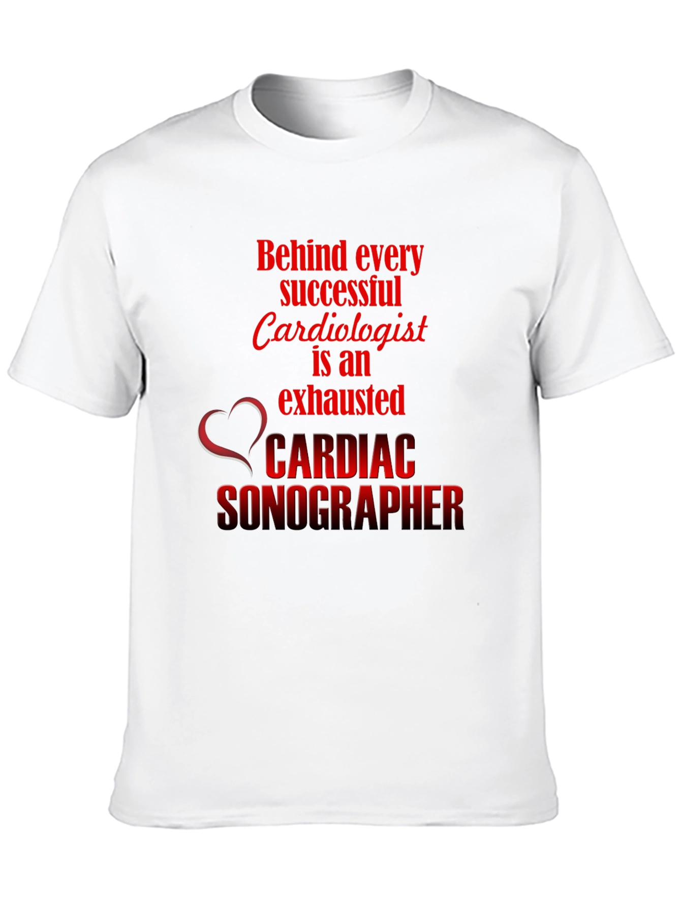 Black Cardiac Sonographer T-Shirt - Medical Professional Apparel view 10