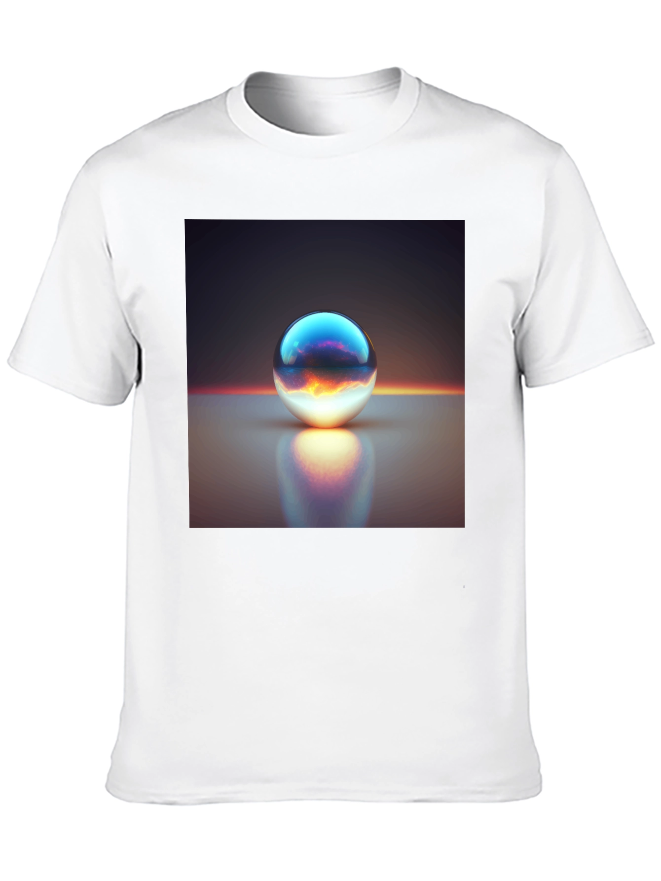 Black Mystic Orb Graphic Tee - Black Cotton Comfort view 10