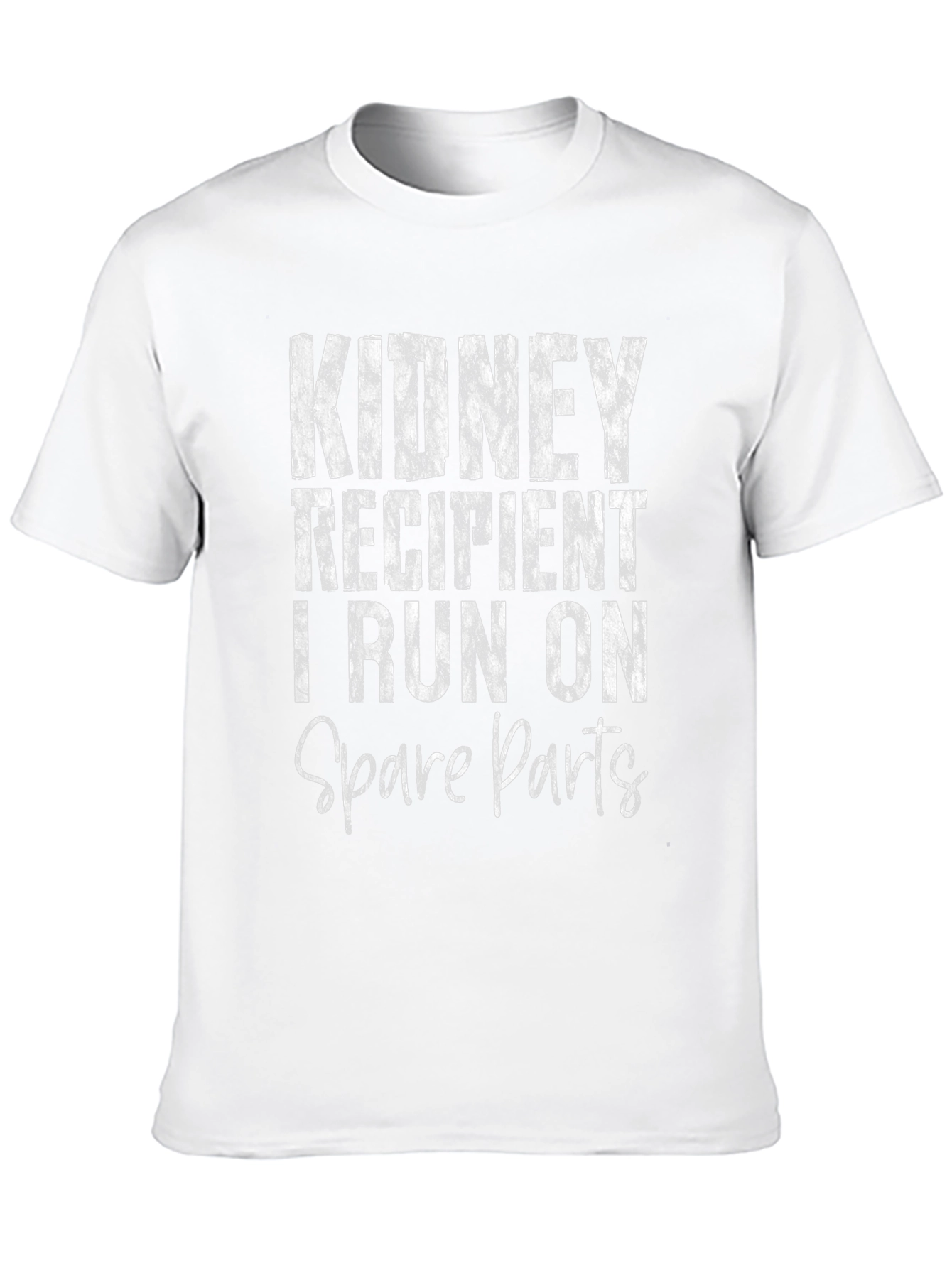 Black Kidney Recipient T-Shirt - Spare Parts Transplant Tee view 10