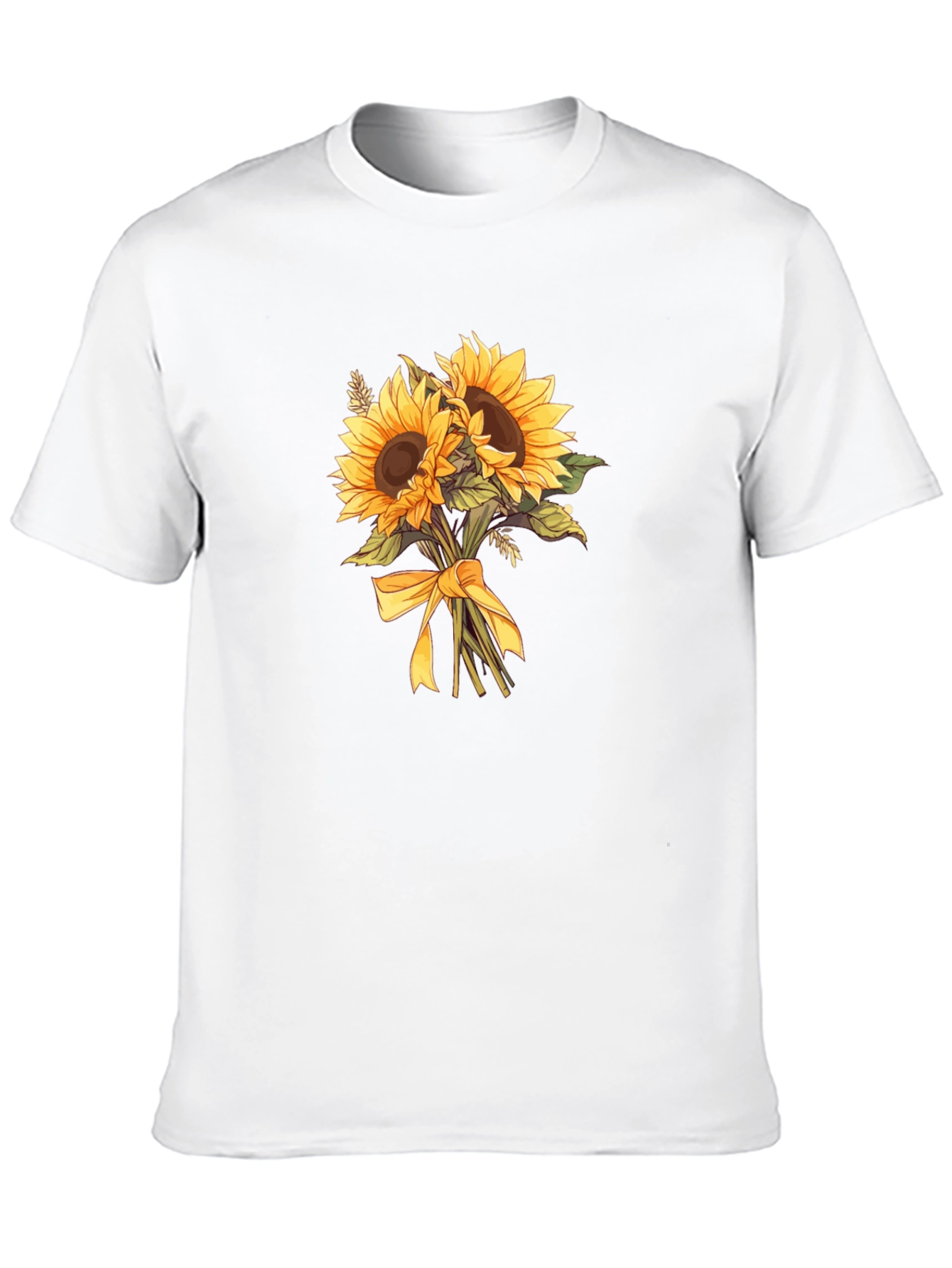 Black Sunflower Bouquet Graphic Tee - Black Cotton Blend view 10
