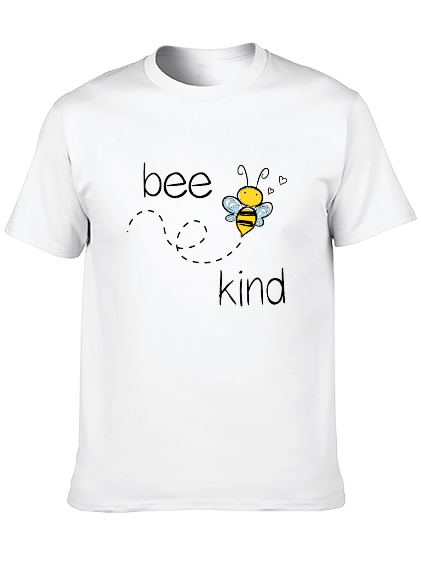 Black Bee Kind Graphic Tee - Black Cotton Casual T-Shirt view 10