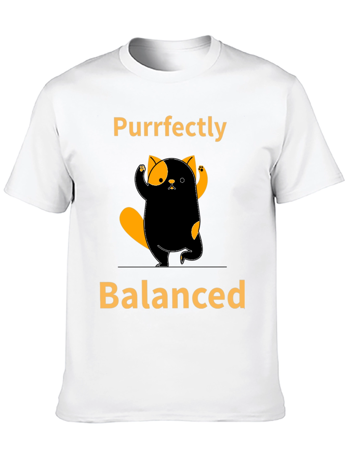 Black Purrfectly Balanced Cat T-Shirt view 10