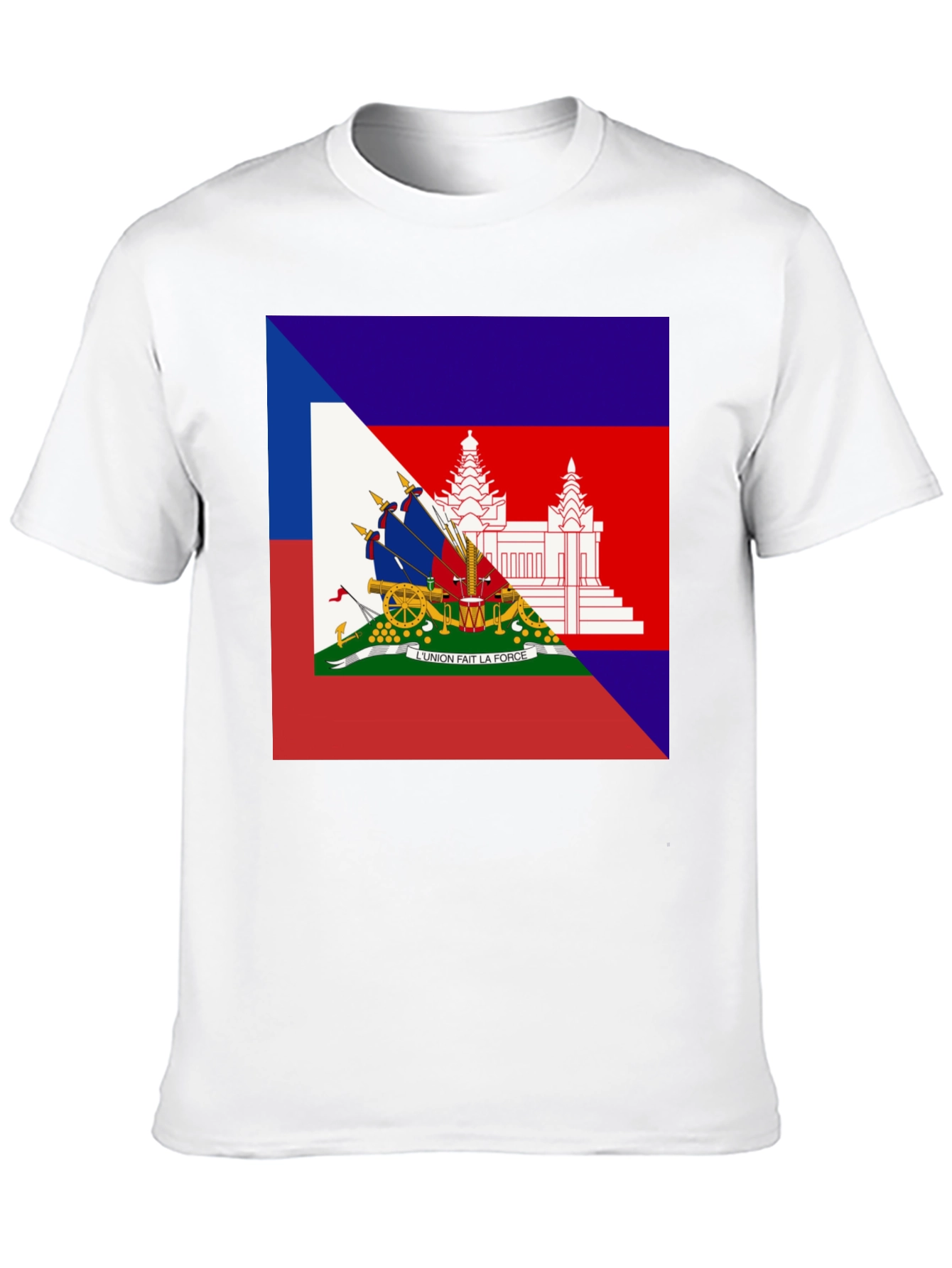 Black Haiti Flag T-Shirt Black Tee view 10