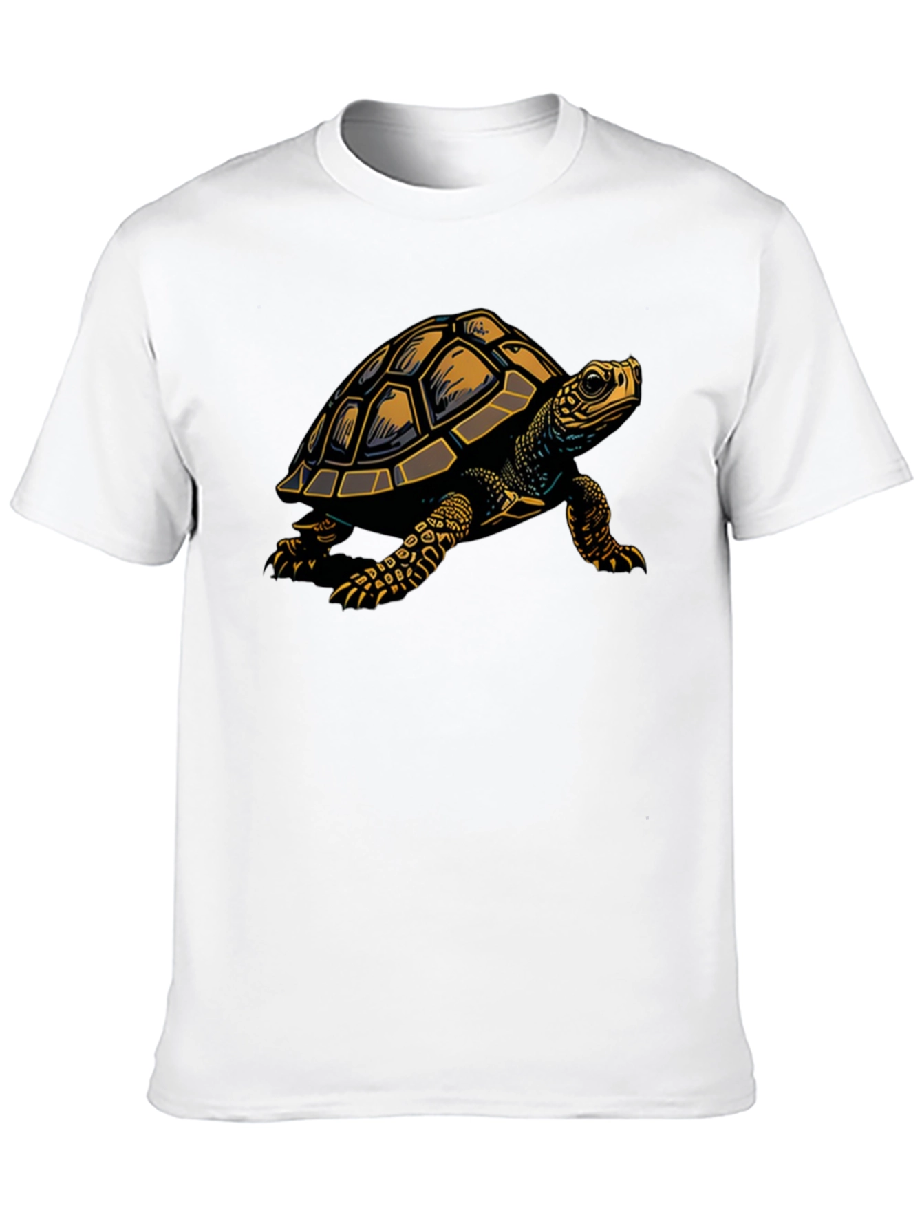 Black Turtle Graphic Tee - Stylish Black Cotton Blend T-Shirt view 10