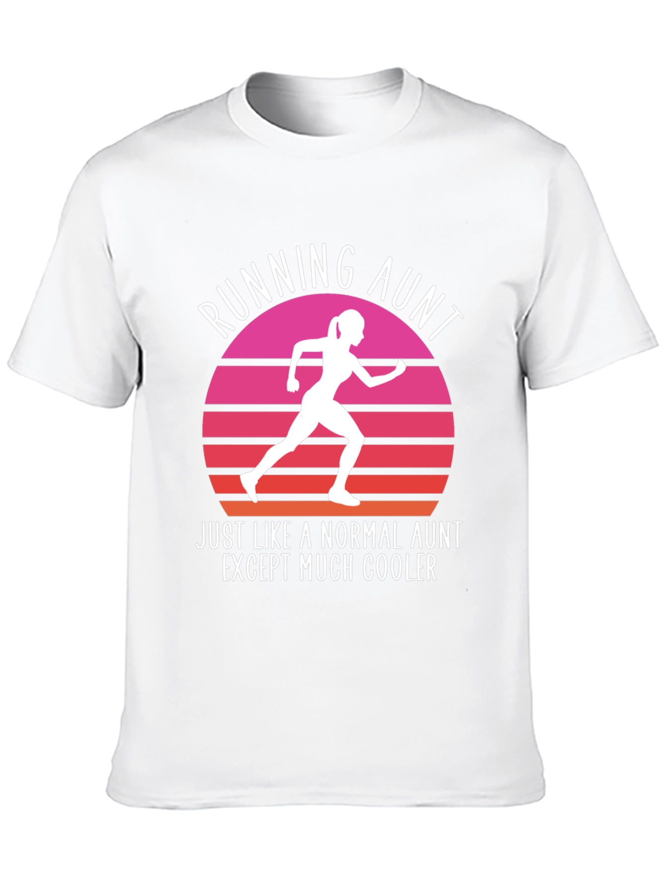 Black Running Aunt T-Shirt - Cool Aunt Gift view 10