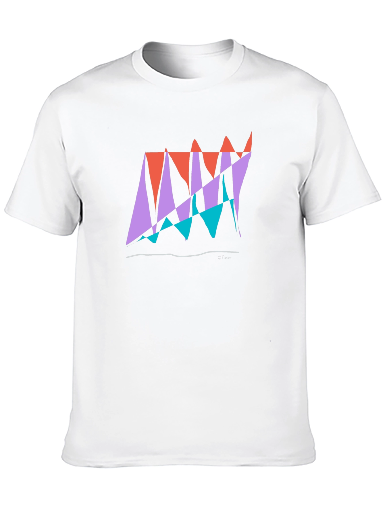 Black Abstract Graphic Tee - Modern Art Inspired Black T-Shirt view 10