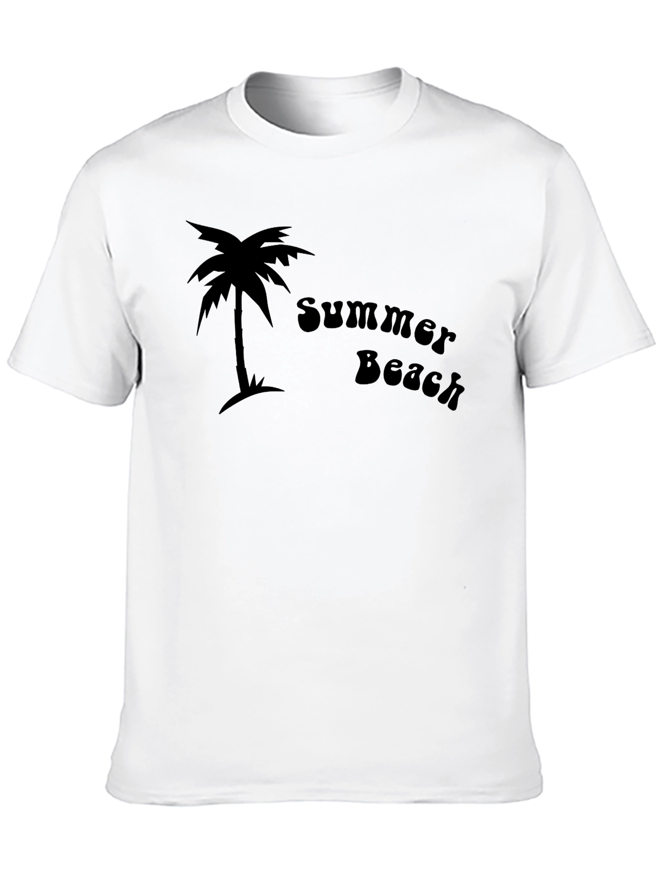 Black Summer Beach Palm Tree Graphic Tee view 10