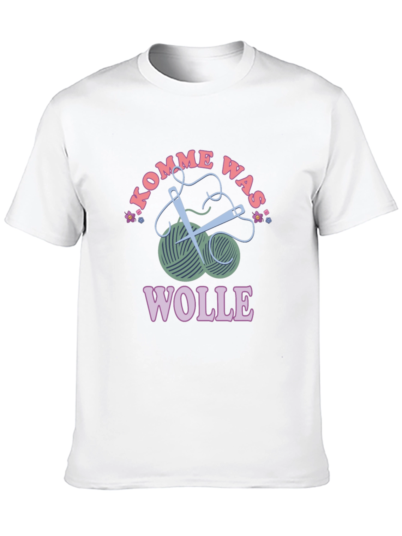Black Kommen Was Wolle T-Shirt - Knitting Love view 10