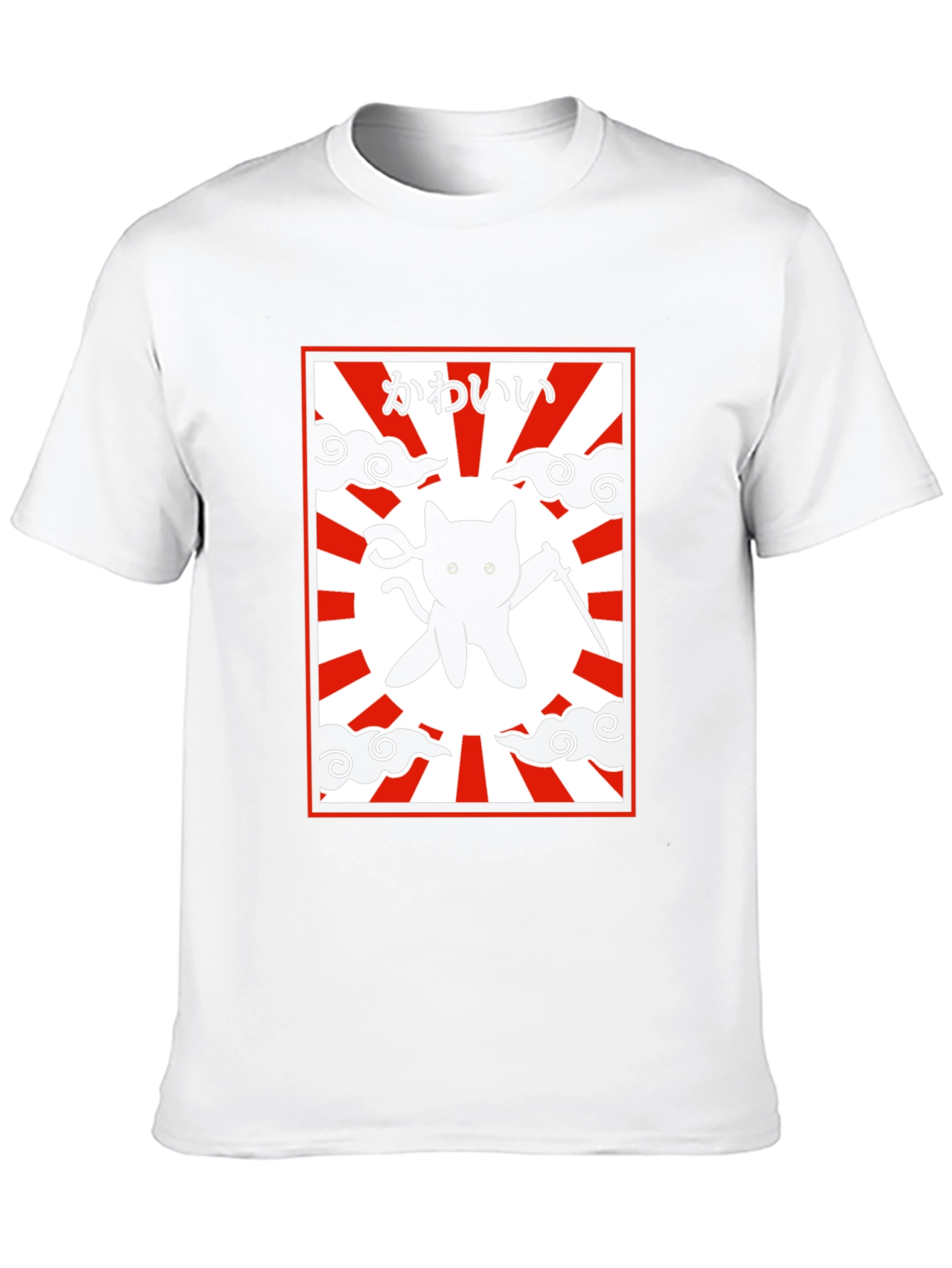 Black Ninja Cat Graphic T-Shirt - Kawaii Japanese Design view 10