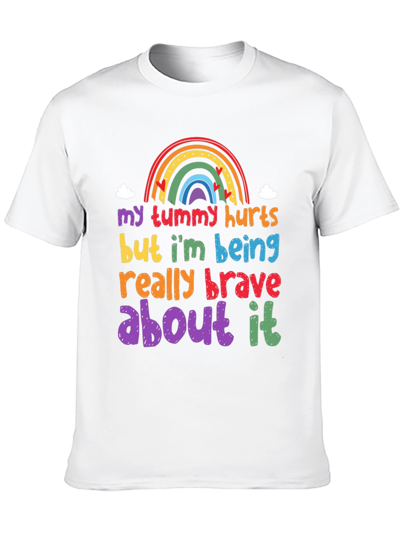 Black Brave Tummy Hurts Graphic Tee view 10